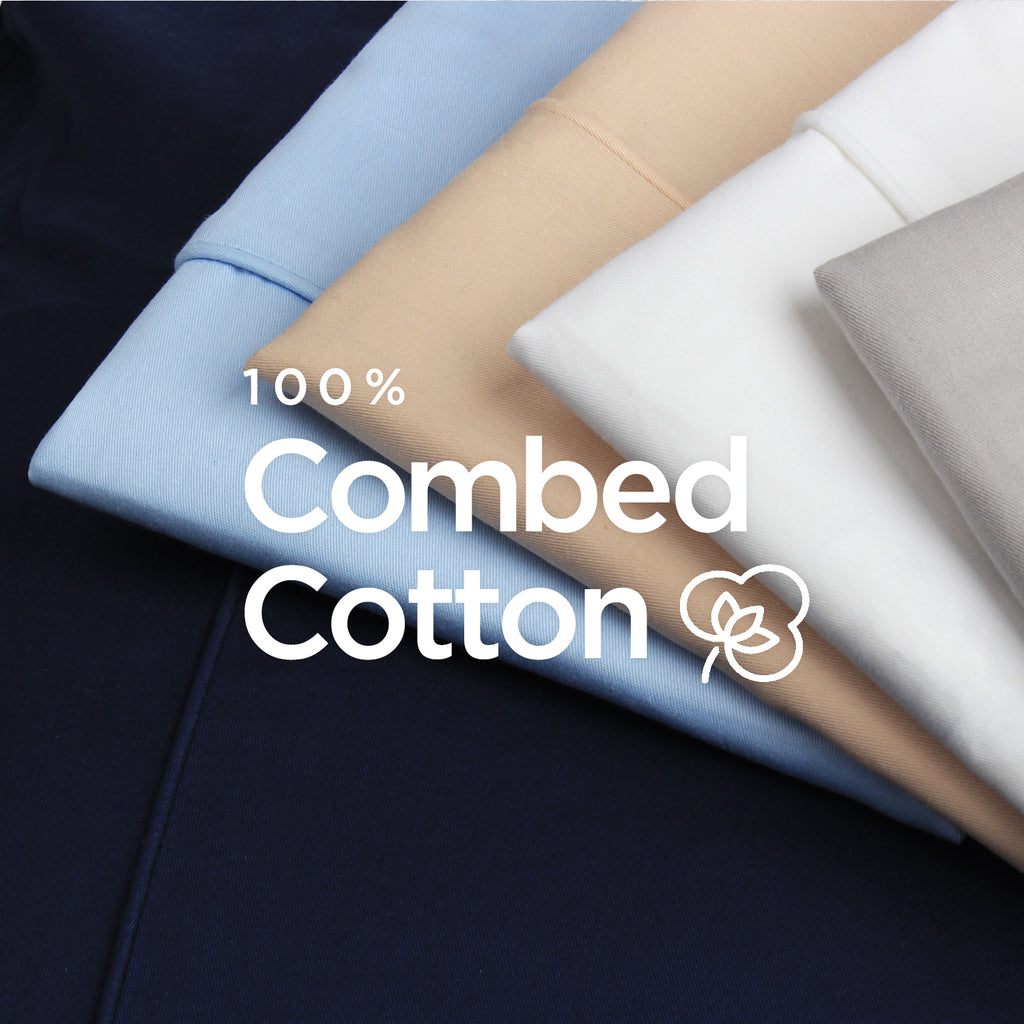 Everyday Essentials, Combed Cotton Series Fitted Sheet Set