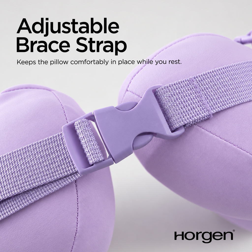 (New) Horgen Travel Memory Foam Neck Pillow and Eye Mask Set