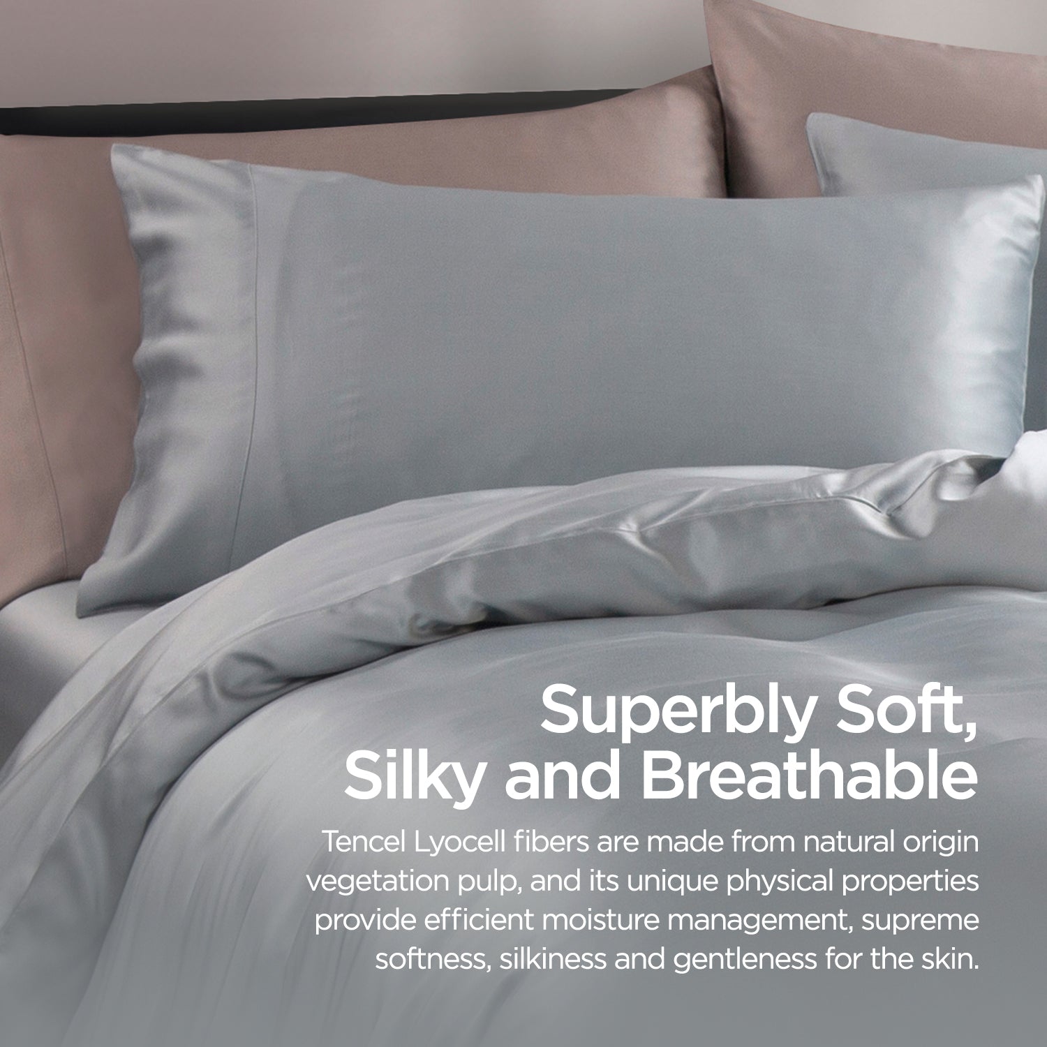 Silky Soft Series, TENCEL™ Lyocell Cara Fitted Sheet Set (Quilt Cover Excluded)