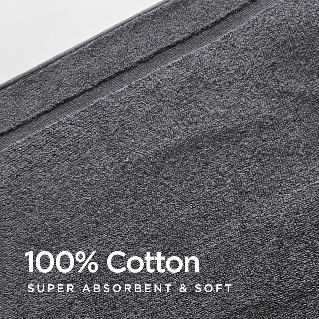 Resort Collection, Combed Cotton Bath Mat with Anti Slip TPR Reverse (1 For 1 Deal)