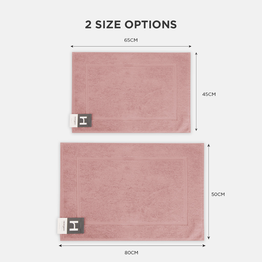 Resort Collection, Combed Cotton Bath Mat with Anti Slip TPR Reverse (1 For 1 Deal)