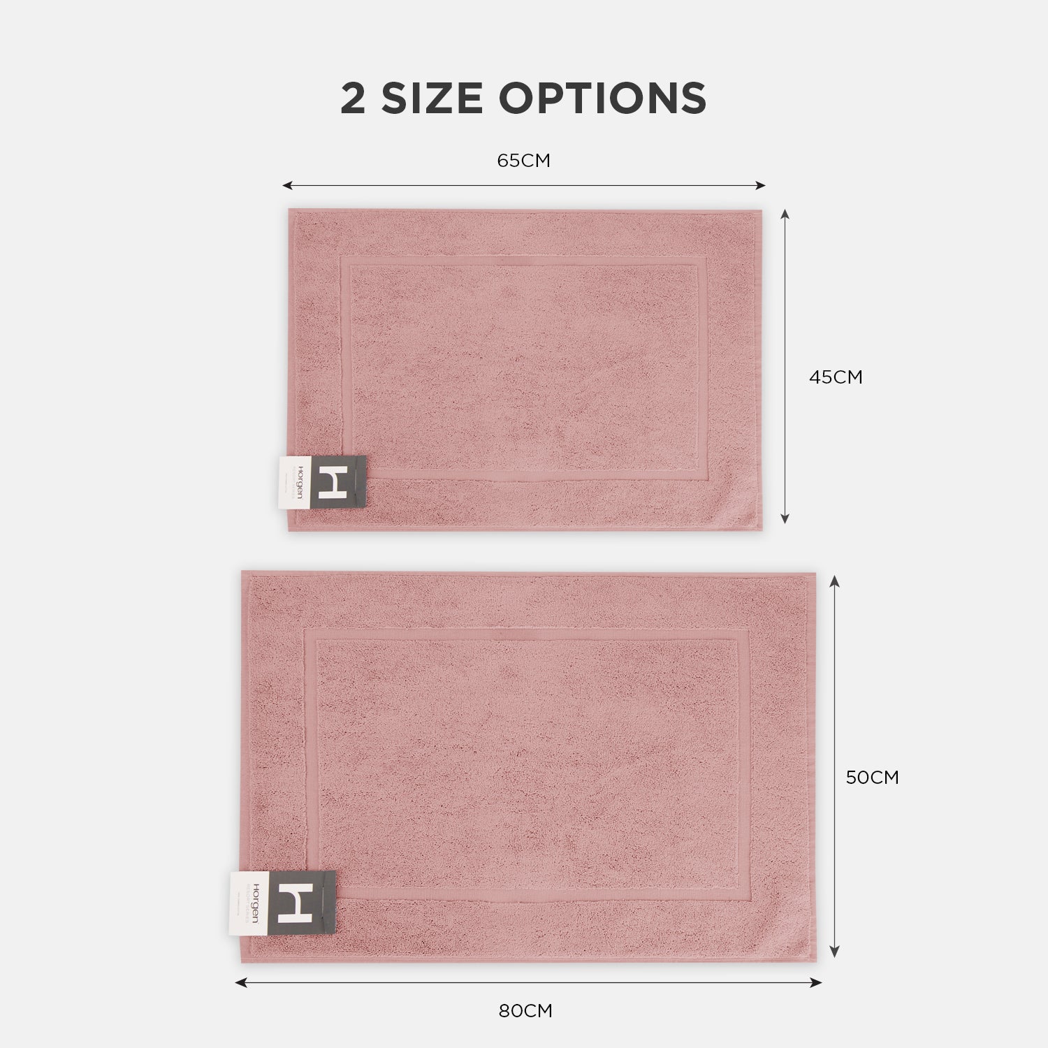 Resort Collection, Combed Cotton Bath Mat with Anti Slip TPR Reverse (1 For 1 Deal)