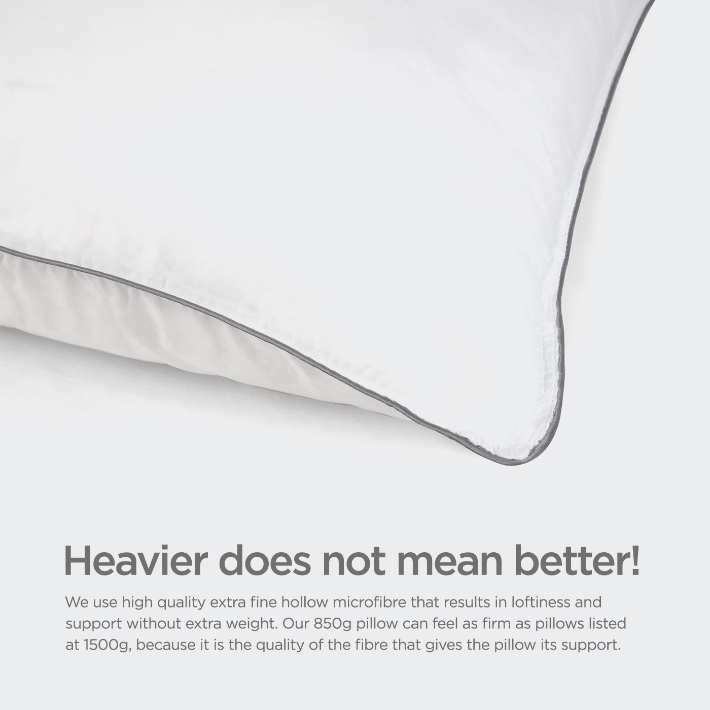 Sleep Essentials Collection, Silky Soft Mibrofibre Pillow