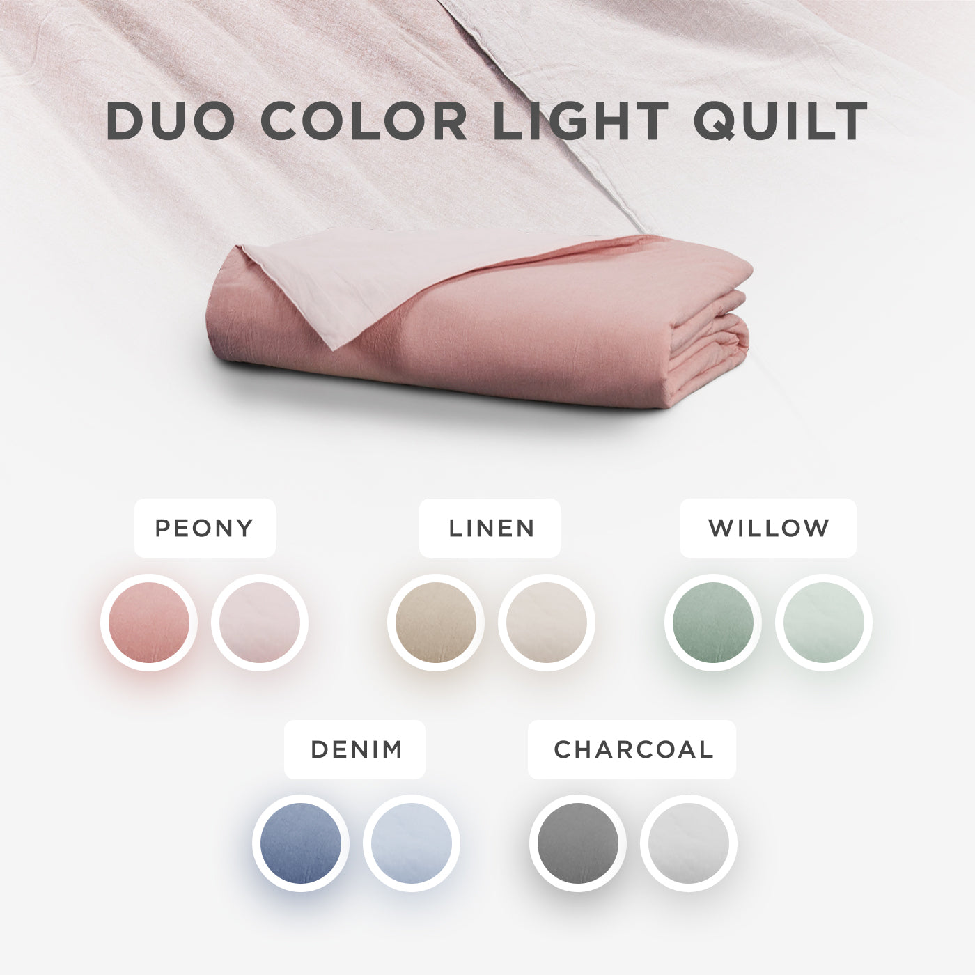 Washed Cotton Collection, Light Summer Quilt Blanket