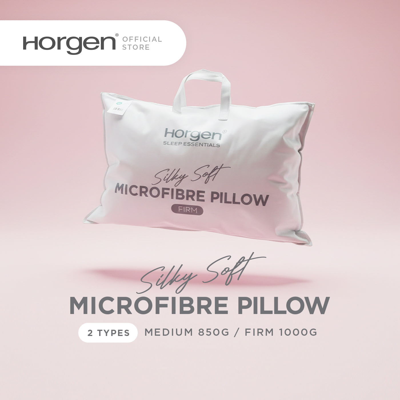 Sleep Essentials Collection, Silky Soft Mibrofibre Pillow