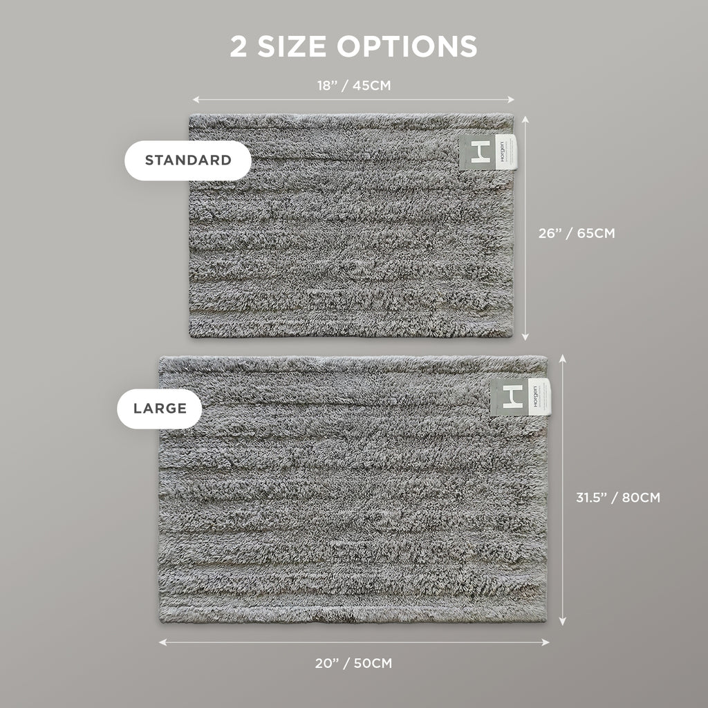 Diamond and Broadway Collection, Cotton Tufted Bath Rug Mat with Anti Slip Reverse