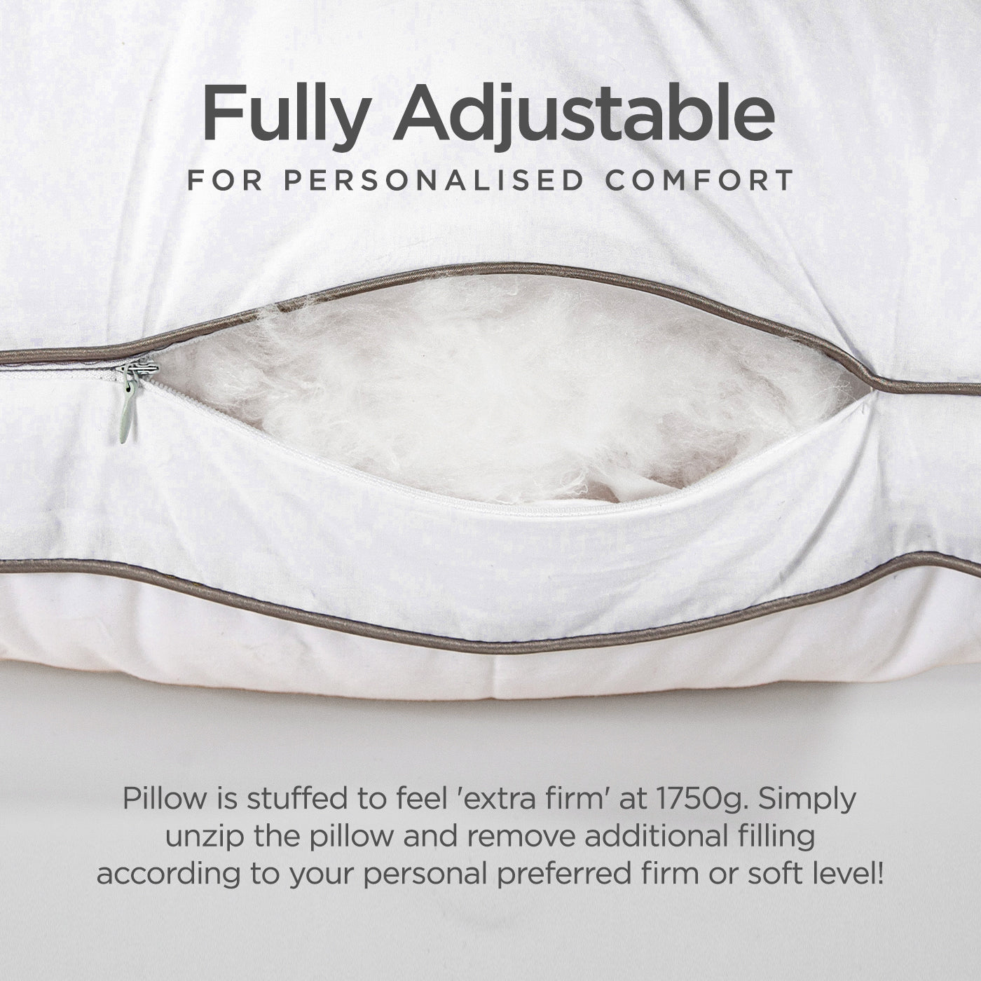 Bamboo Lyocell Collection, Adjustable Down like Pillow
