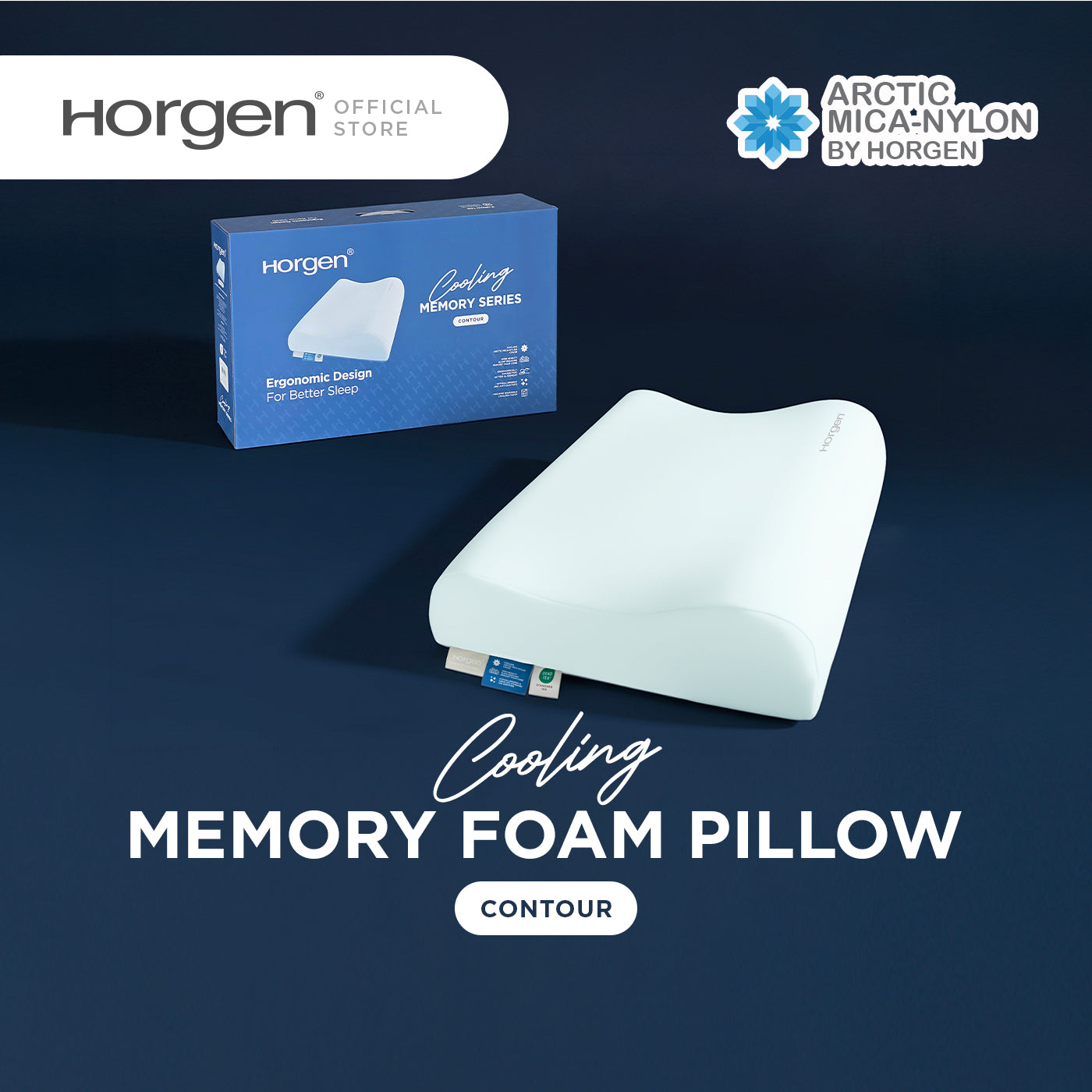 Arctic Mica Nylon Collection, Cooling Memory Foam Pillow