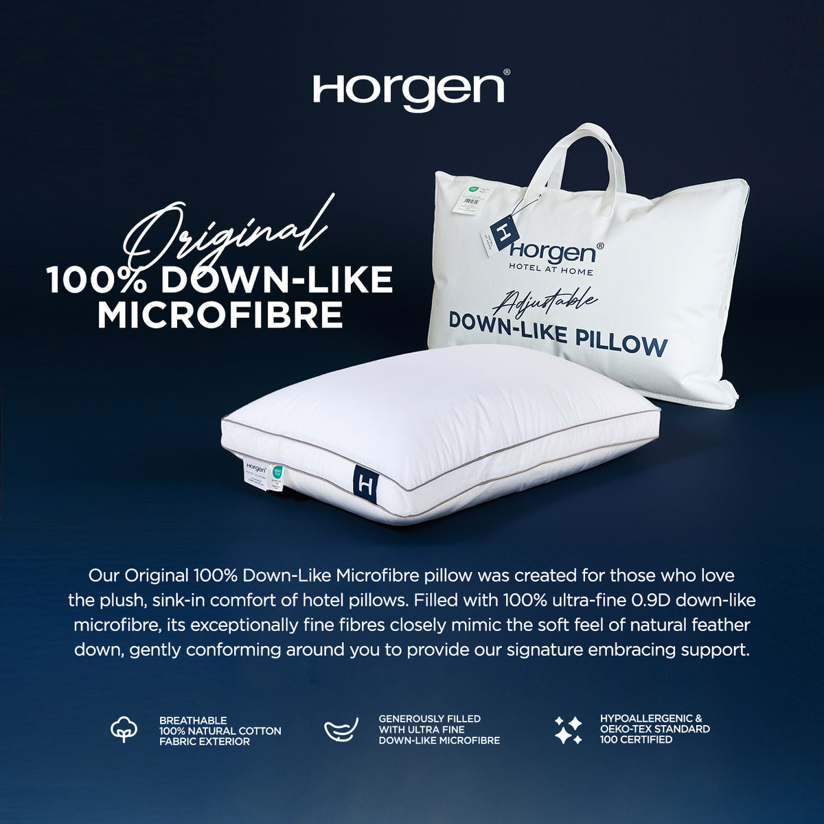 Hotel At Home Collection, Adjustable Down Like/Spring Loft Pillow