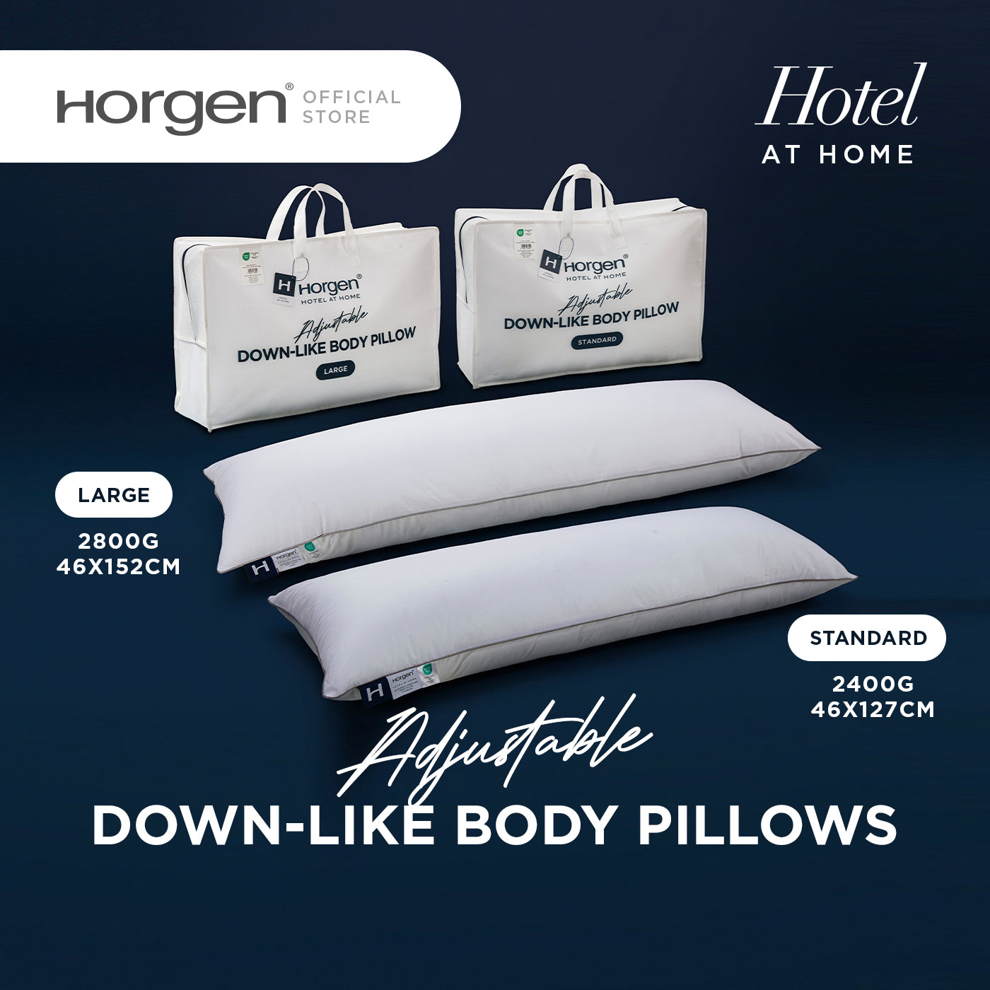 Hotel At Home Collection, Adjustable Down Like Body Pillow