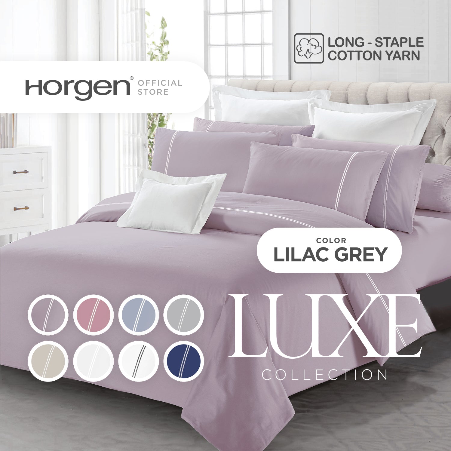 Luxe Collection, Hotel Series Egyptian Cotton Barrett Bed Set (Quilt Cover Included)