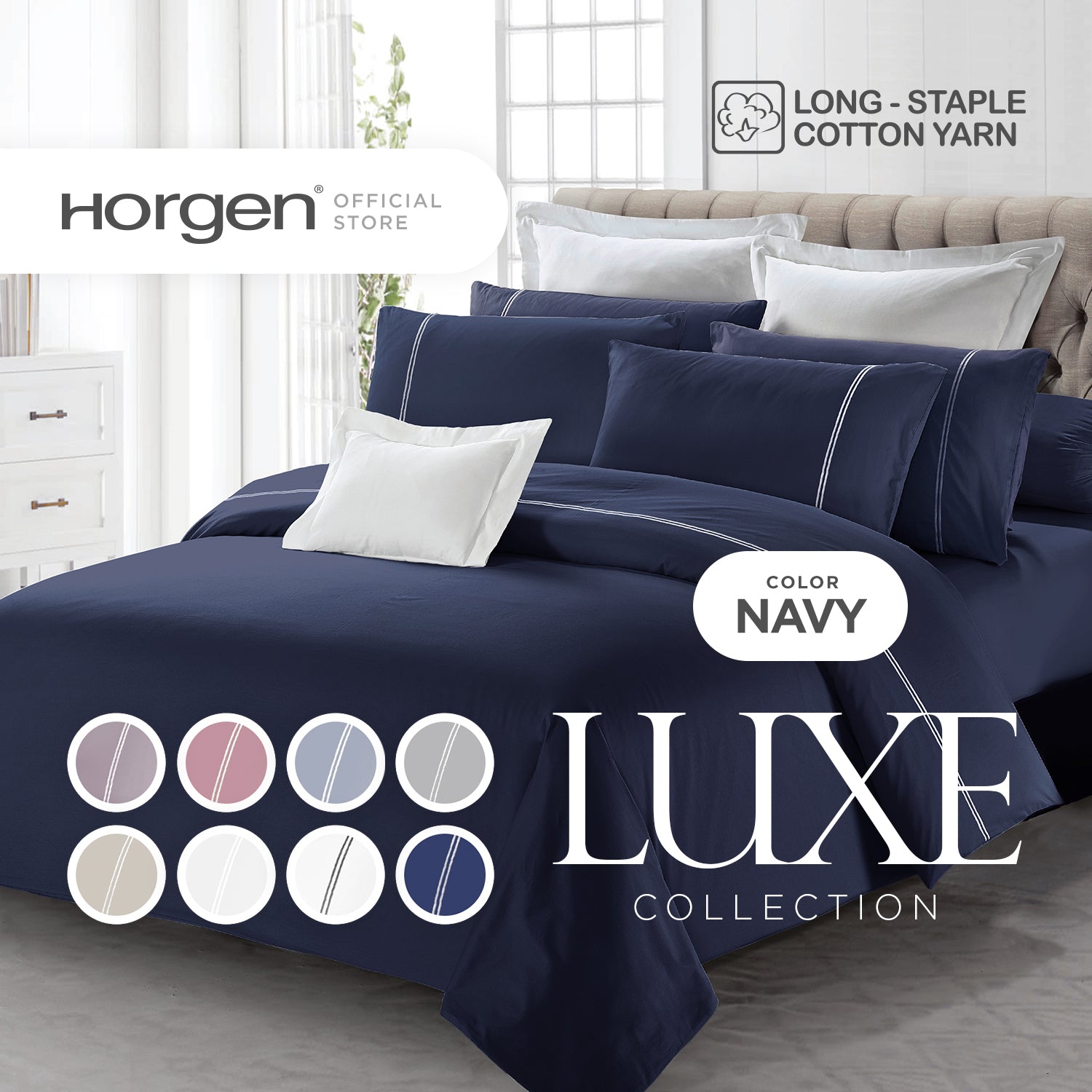Luxe Collection, Hotel Series Egyptian Cotton Barrett Bed Set (Quilt Cover Included)