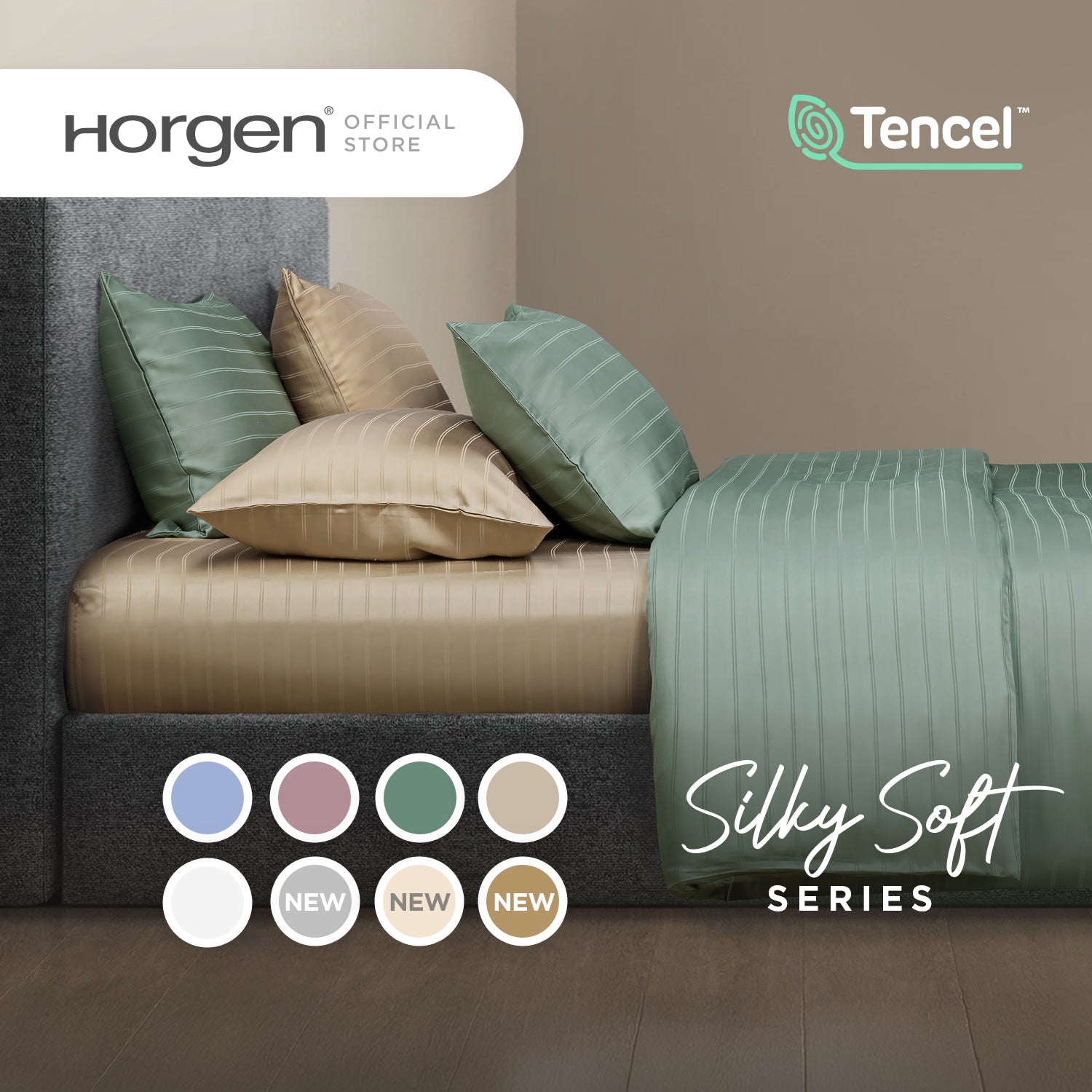 Silky Soft Series, TENCEL™ Jacquard Lyle Series Bed Set (Quilt Cover Included)