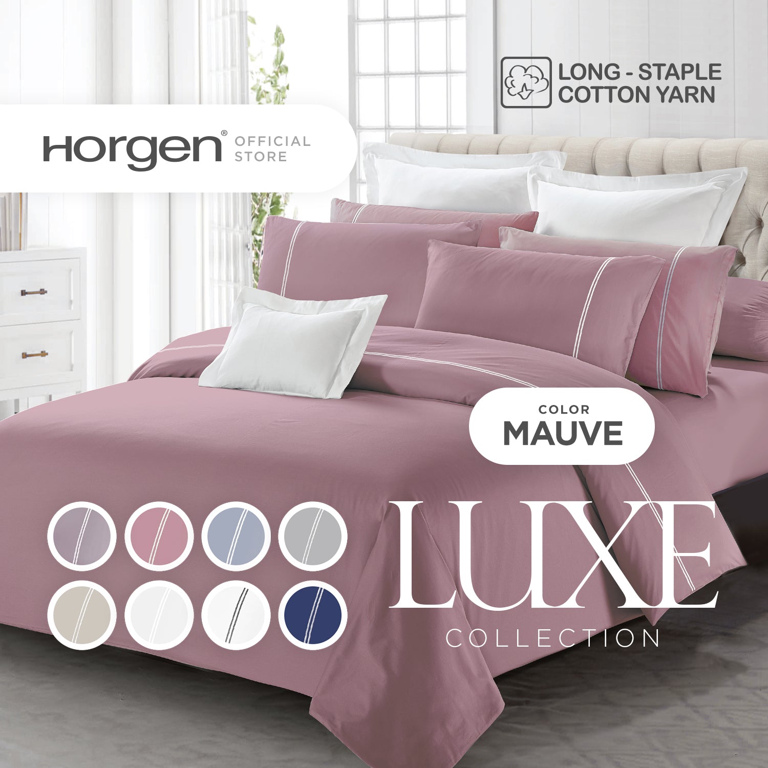 Luxe Collection, Hotel Series Egyptian Cotton Barrett Bed Set (Quilt Cover Included)