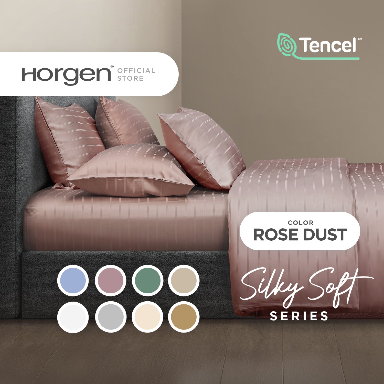 Silky Soft Series, TENCEL™ Jacquard Lyle Series Bed Set (Quilt Cover Included)