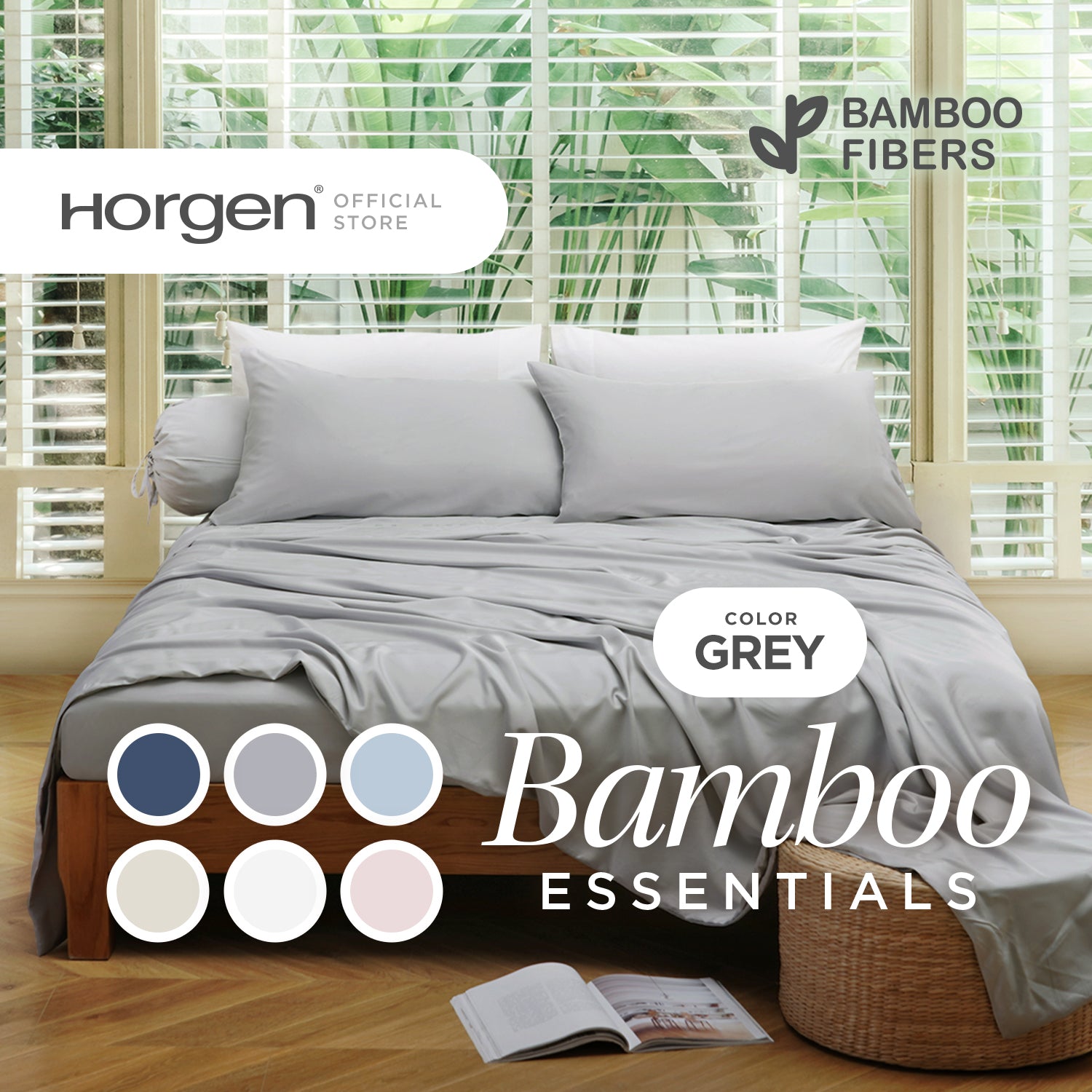 Bamboo Essentials, Bamboo Solid Pillowcases