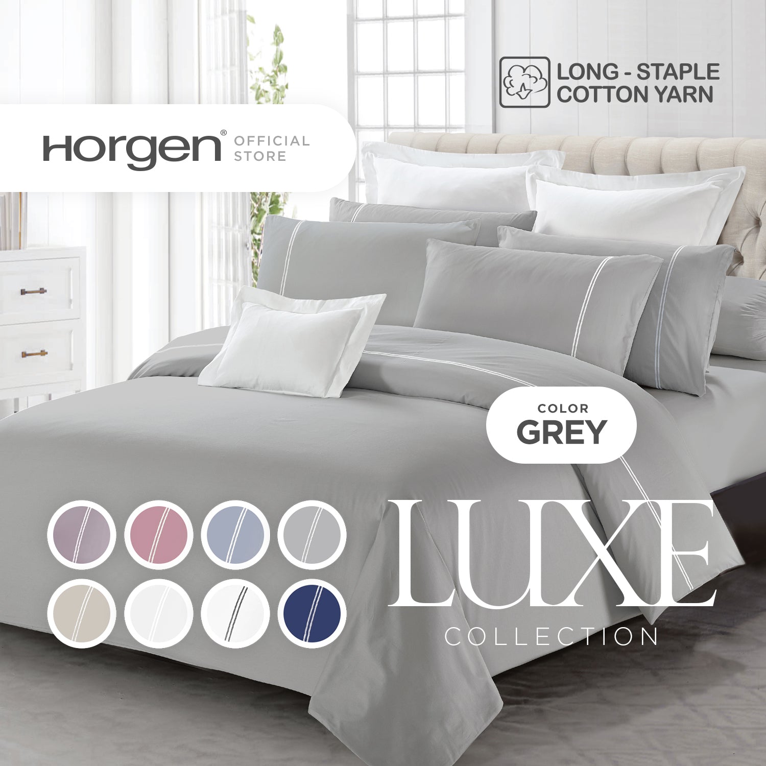 Luxe Collection, Hotel Series Egyptian Cotton Barrett Bed Set (Quilt Cover Included)