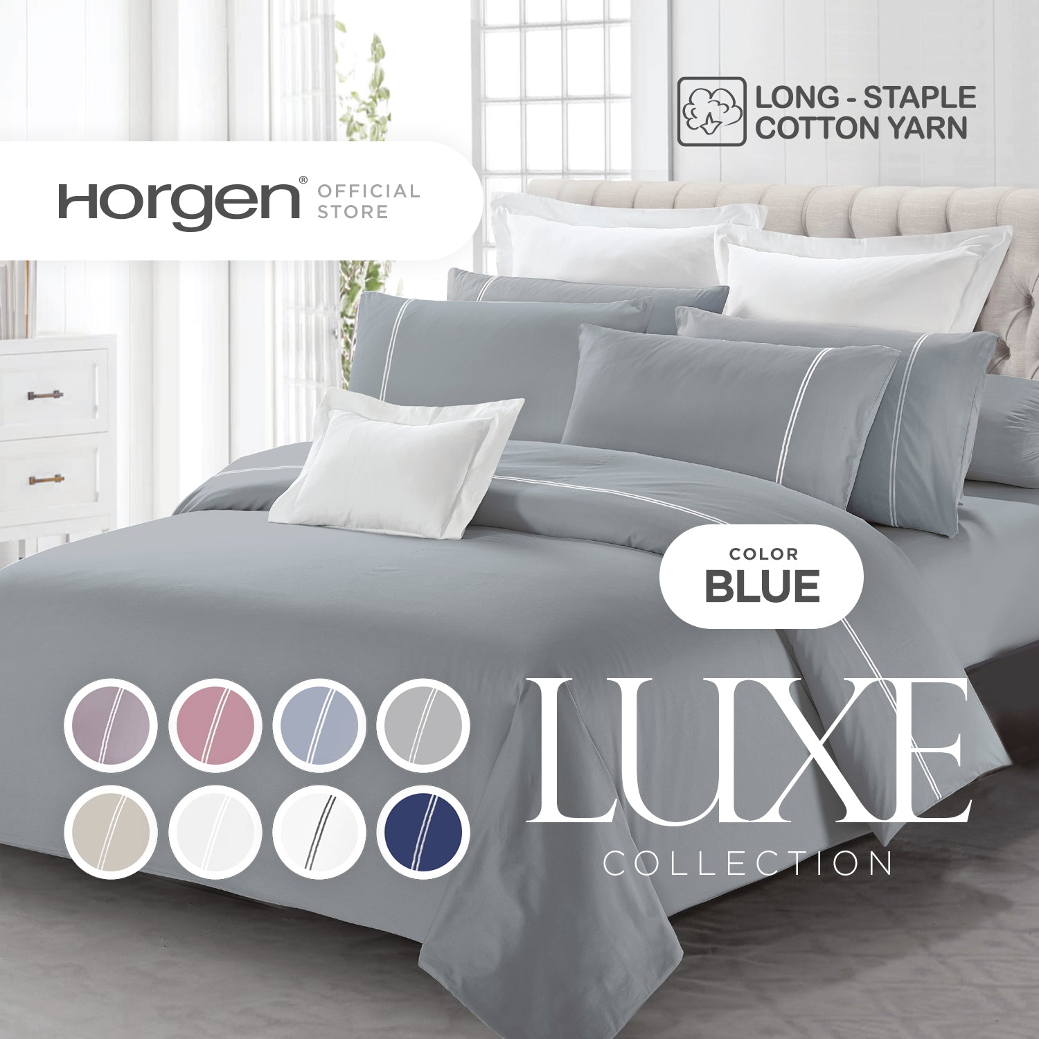 Luxe Collection, Hotel Series Egyptian Cotton Barrett Bed Set (Quilt Cover Included)