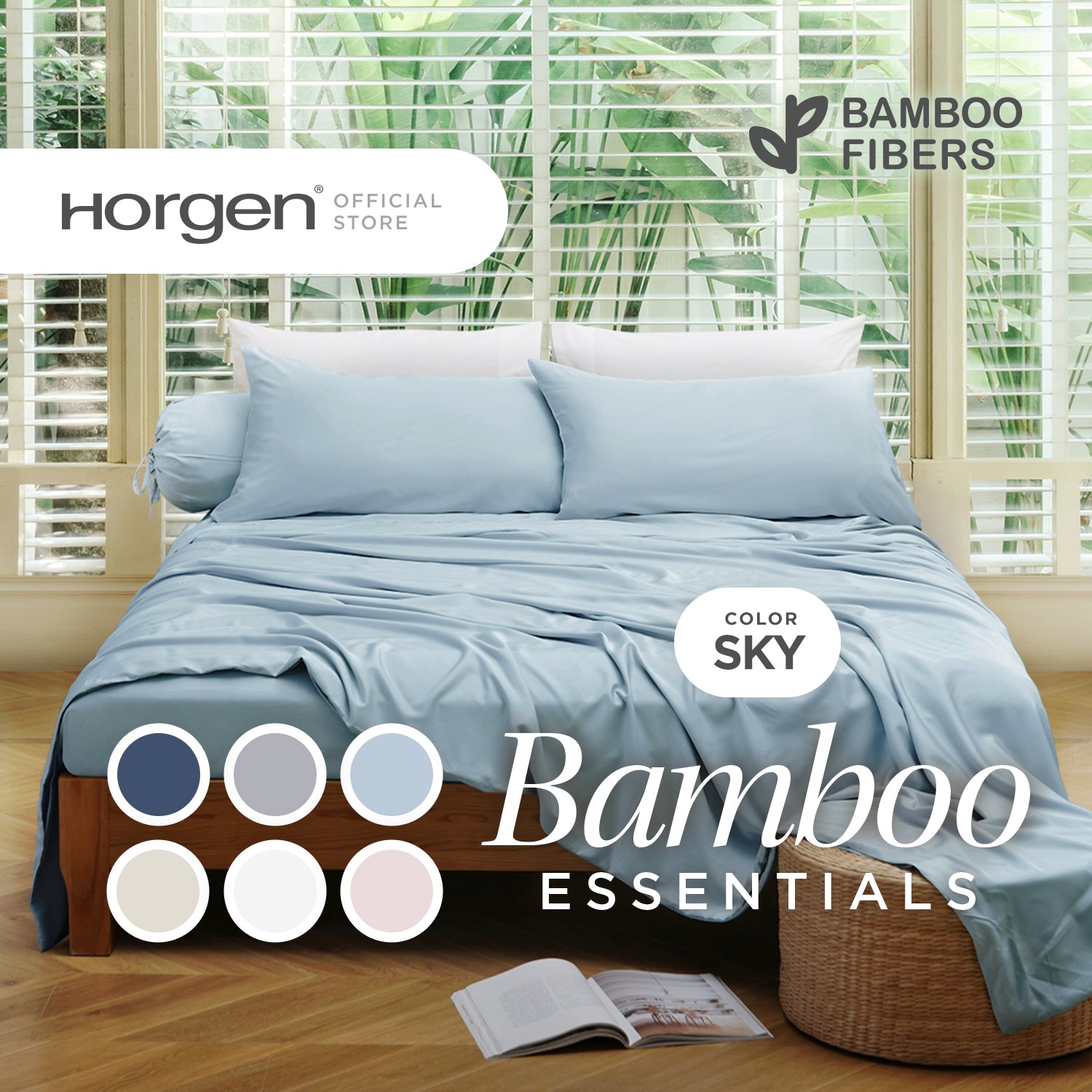 Bamboo Essentials, Bamboo Solid Pillowcases