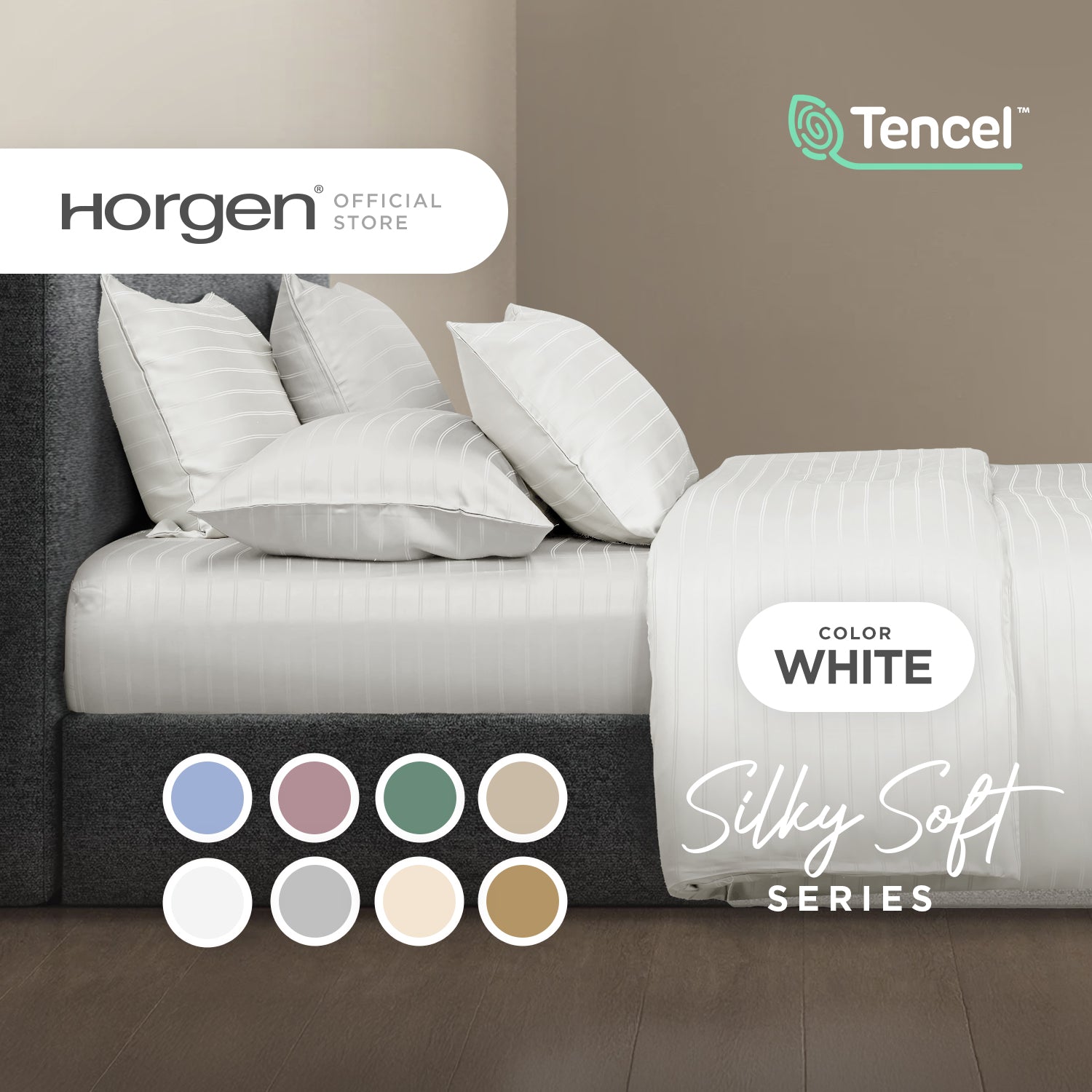 Silky Soft Series, TENCEL™ Jacquard Lyle Series Bed Set (Quilt Cover Included)