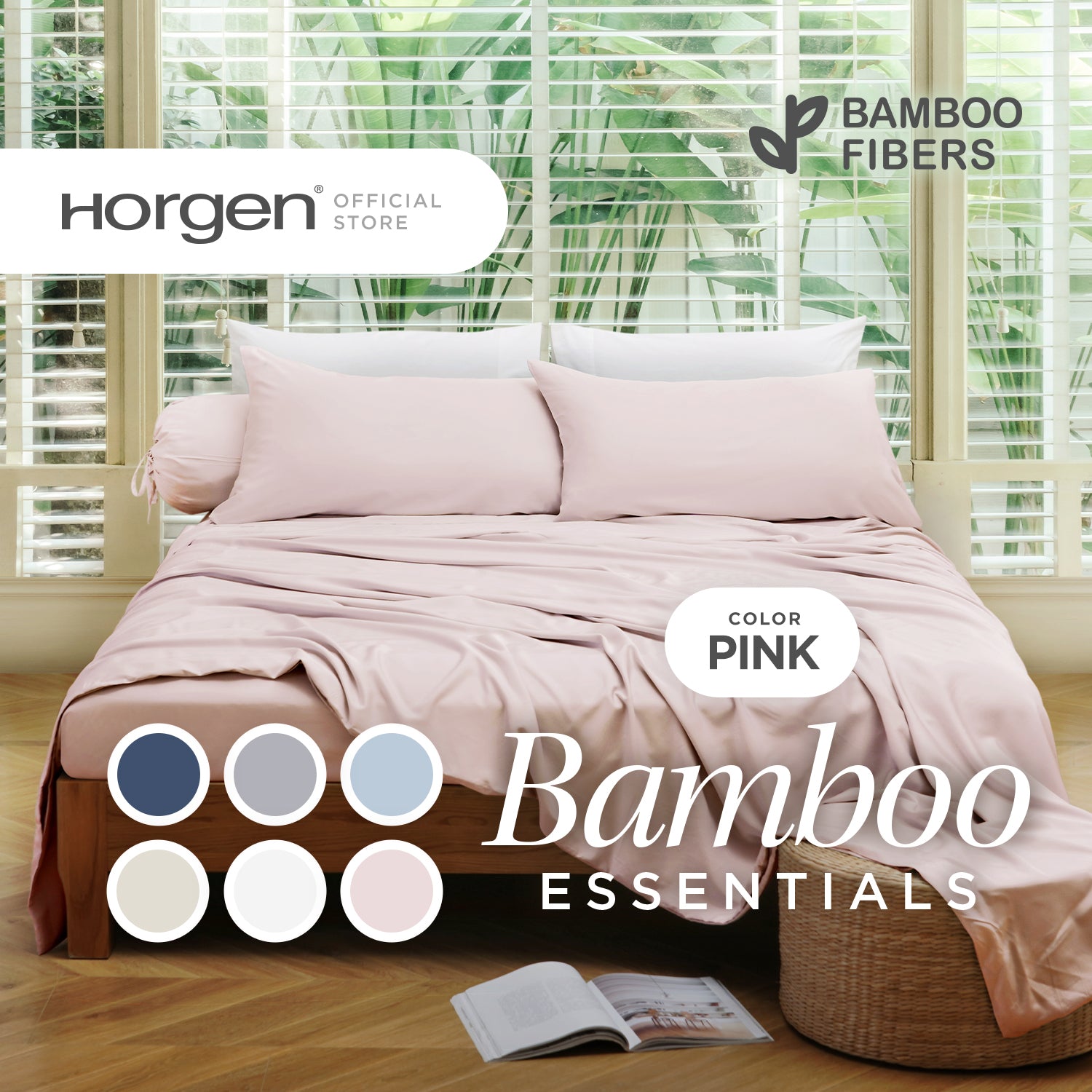 Bamboo Essentials, Bamboo Solid Pillowcases