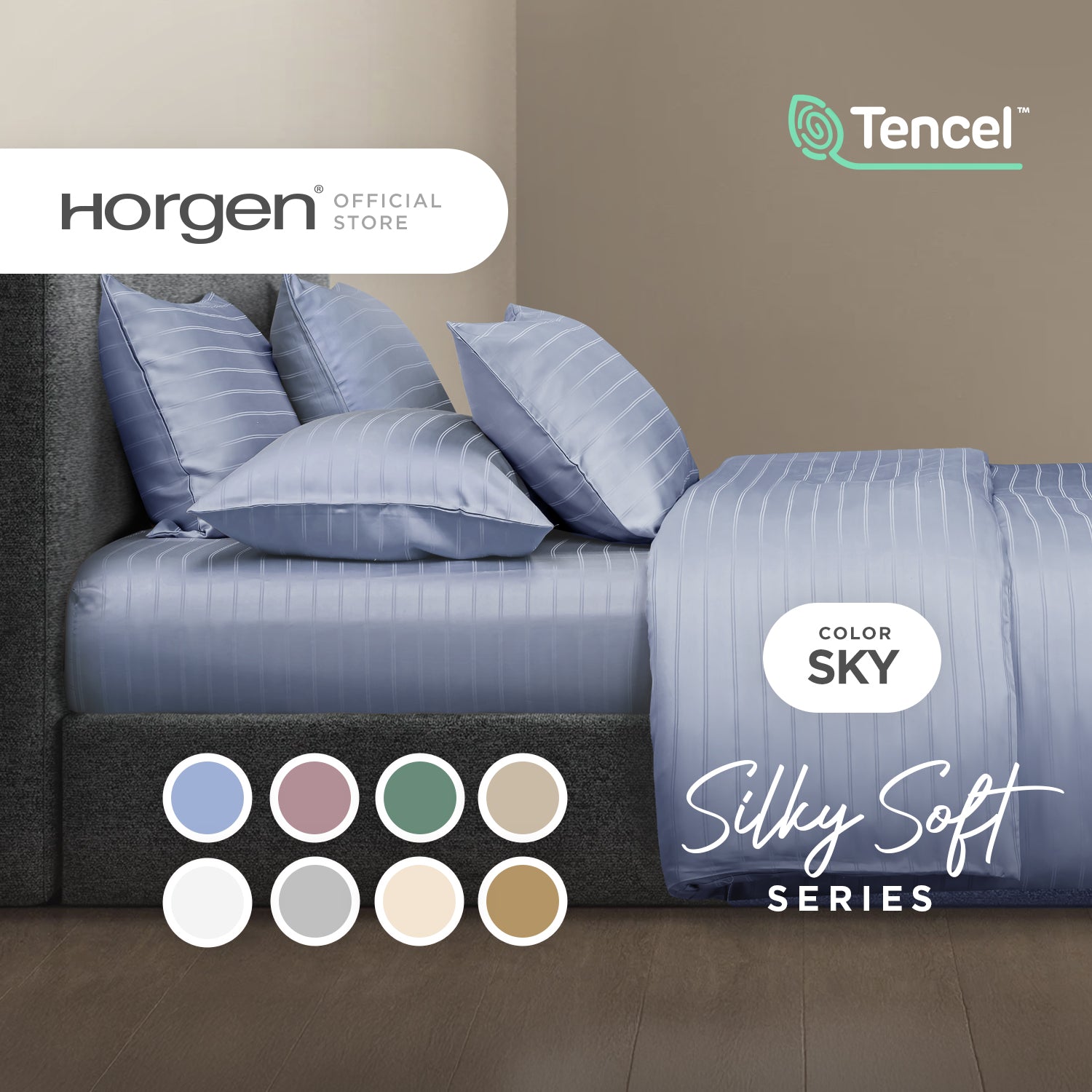 Silky Soft Series, TENCEL™ Jacquard Lyle Series Bed Set (Quilt Cover Included)