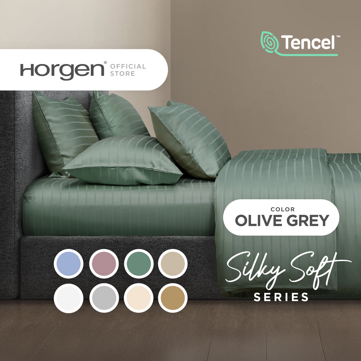 Silky Soft Series, TENCEL™ Jacquard Lyle Series Bed Set (Quilt Cover Included)