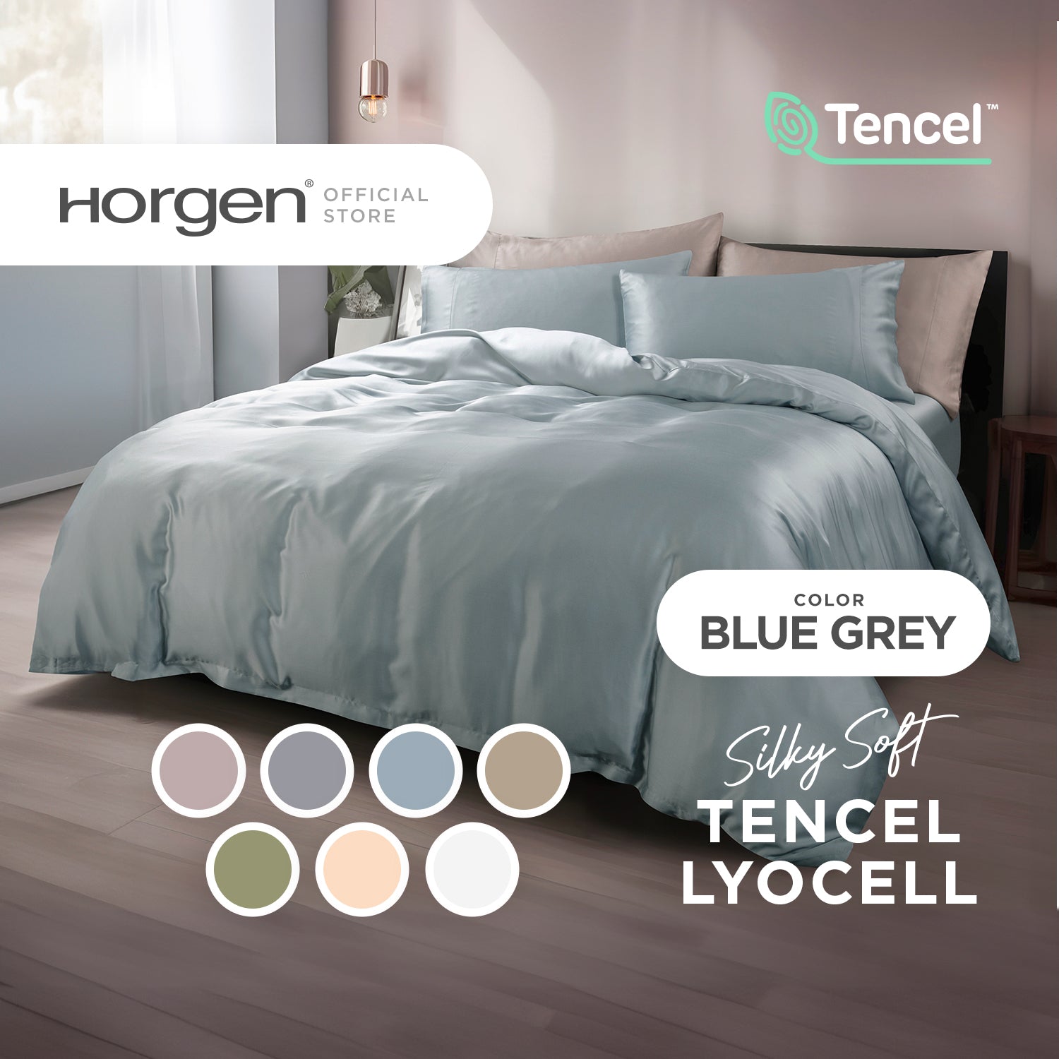 Silky Soft Series, TENCEL™ Lyocell Cara Fitted Sheet Set (Quilt Cover Excluded)