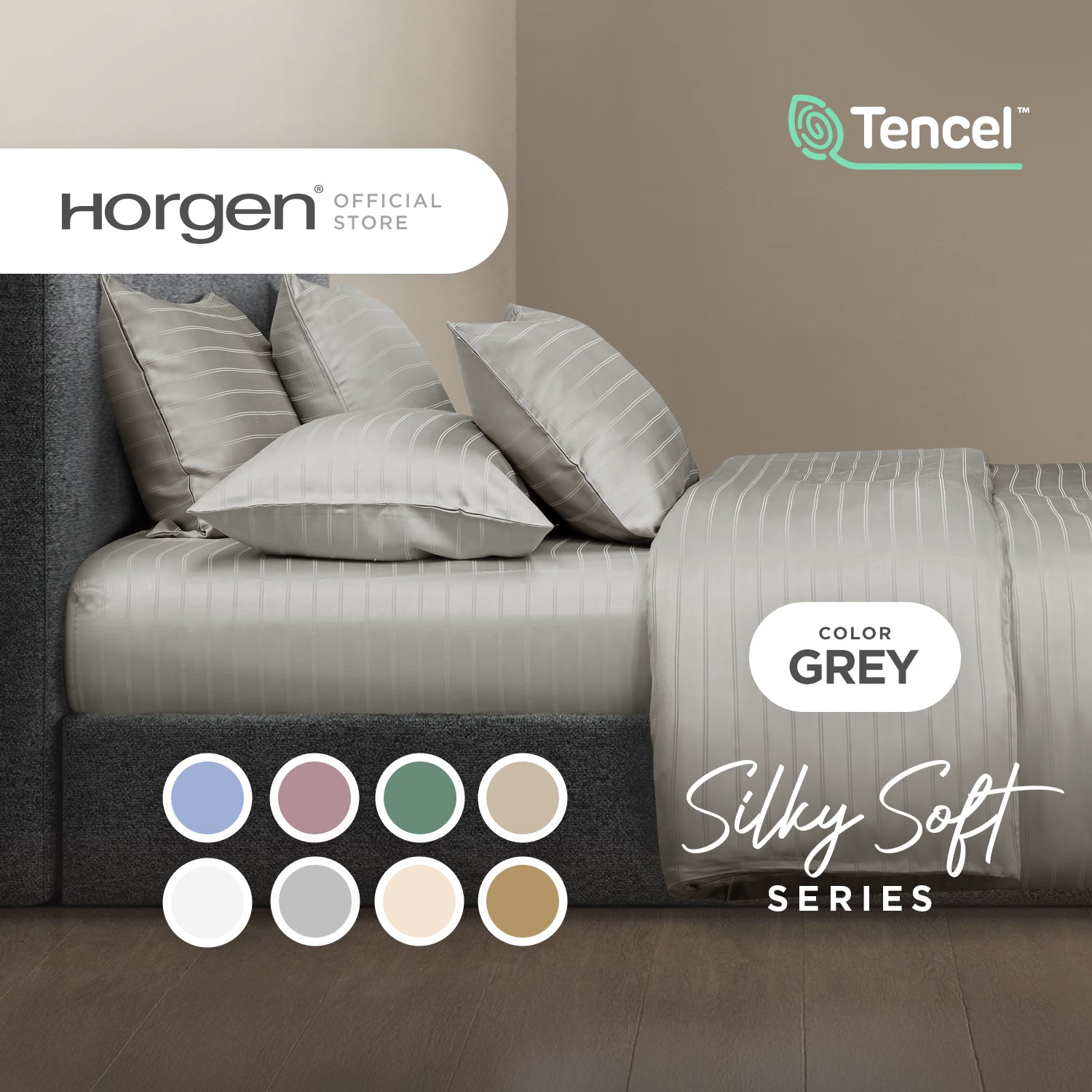 Silky Soft Series, TENCEL™ Jacquard Lyle Series Bed Set (Quilt Cover Included)