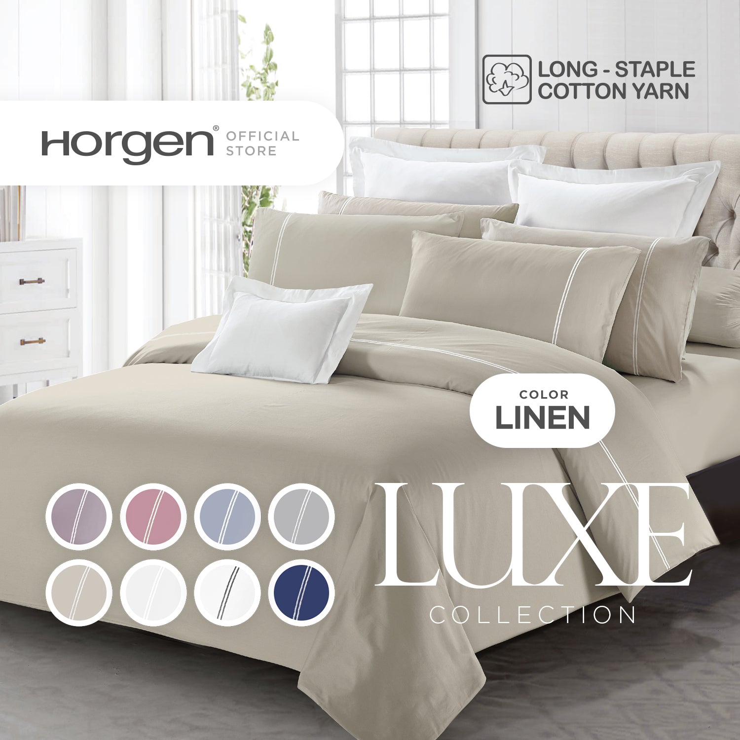 Luxe Collection, Hotel Series Egyptian Cotton Barrett Bed Set (Quilt Cover Included)