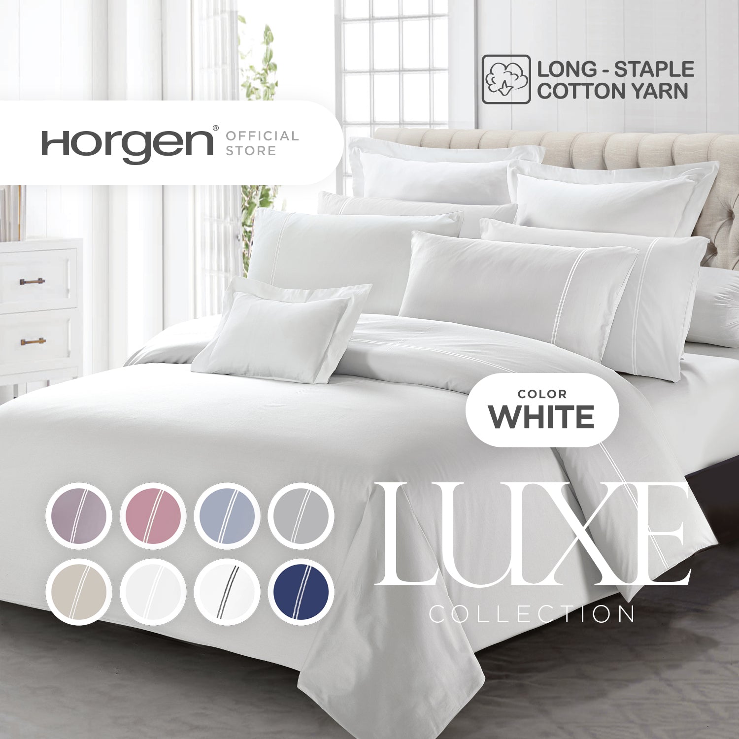 Luxe Collection, Hotel Series Egyptian Cotton Barrett Bed Set (Quilt Cover Included)
