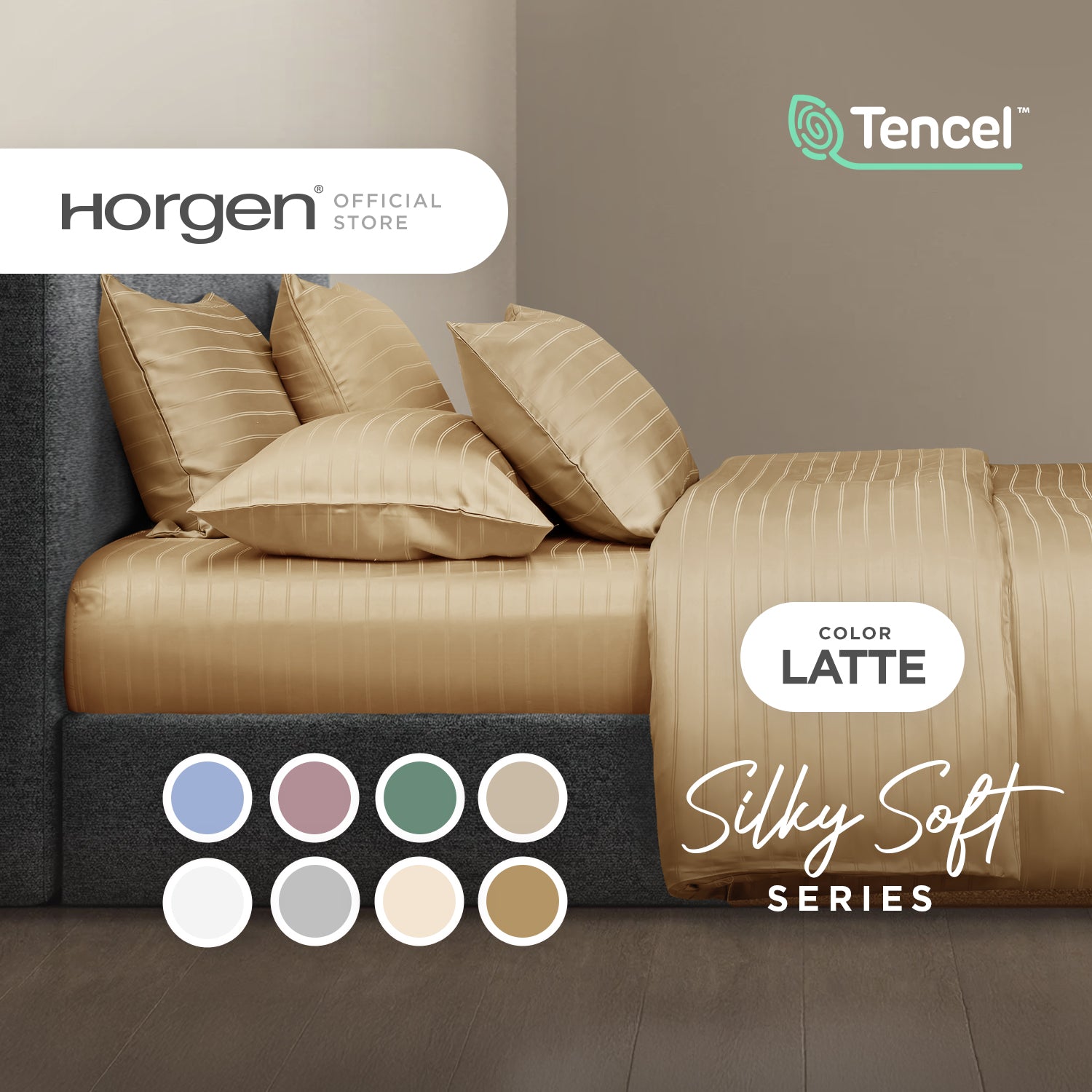 Silky Soft Series, TENCEL™ Jacquard Lyle Series Bed Set (Quilt Cover Included)