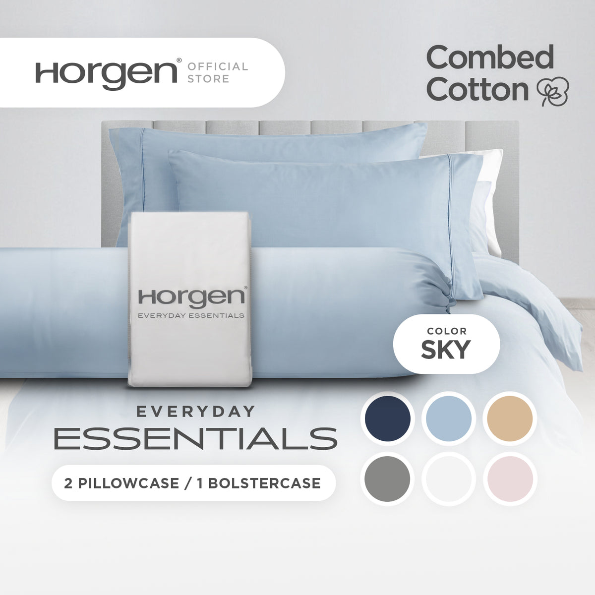 Everyday Essentials, Combed Cotton Series Pillowcases