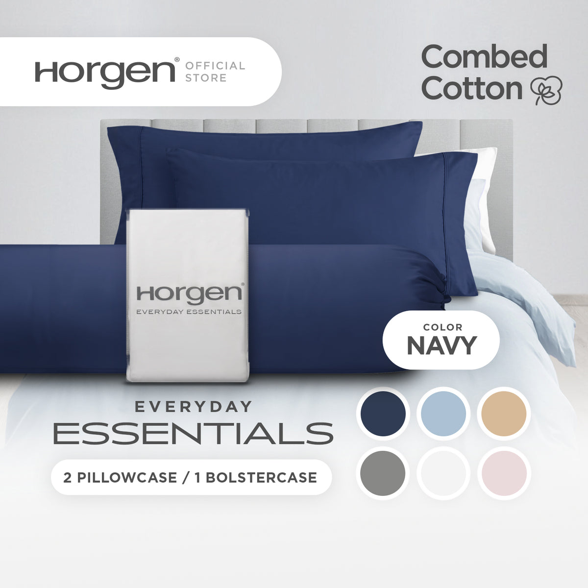 Everyday Essentials, Combed Cotton Series Pillowcases
