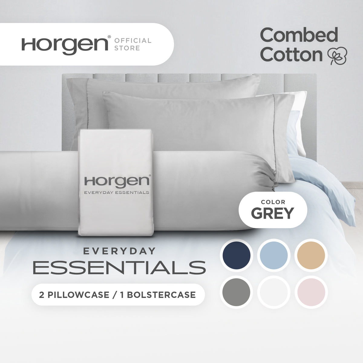 Everyday Essentials, Combed Cotton Series Pillowcases