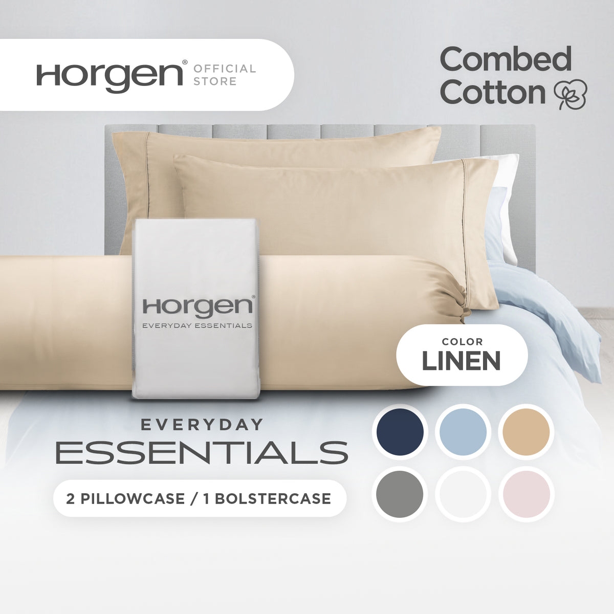 Everyday Essentials, Combed Cotton Series Pillowcases