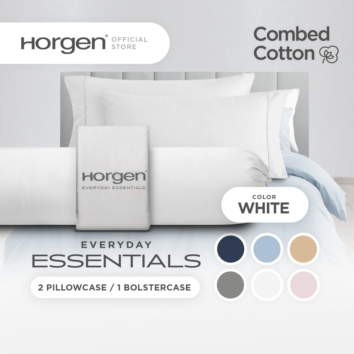 Everyday Essentials, Combed Cotton Series Pillowcases