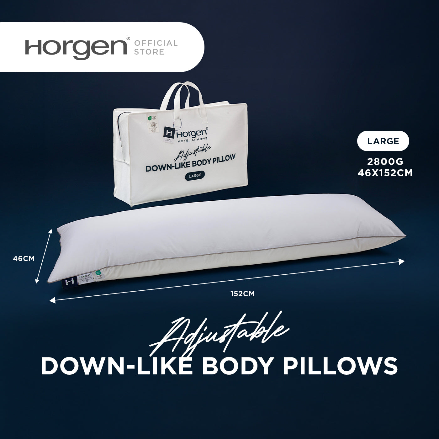 Hotel At Home Collection, Adjustable Down Like Body Pillow