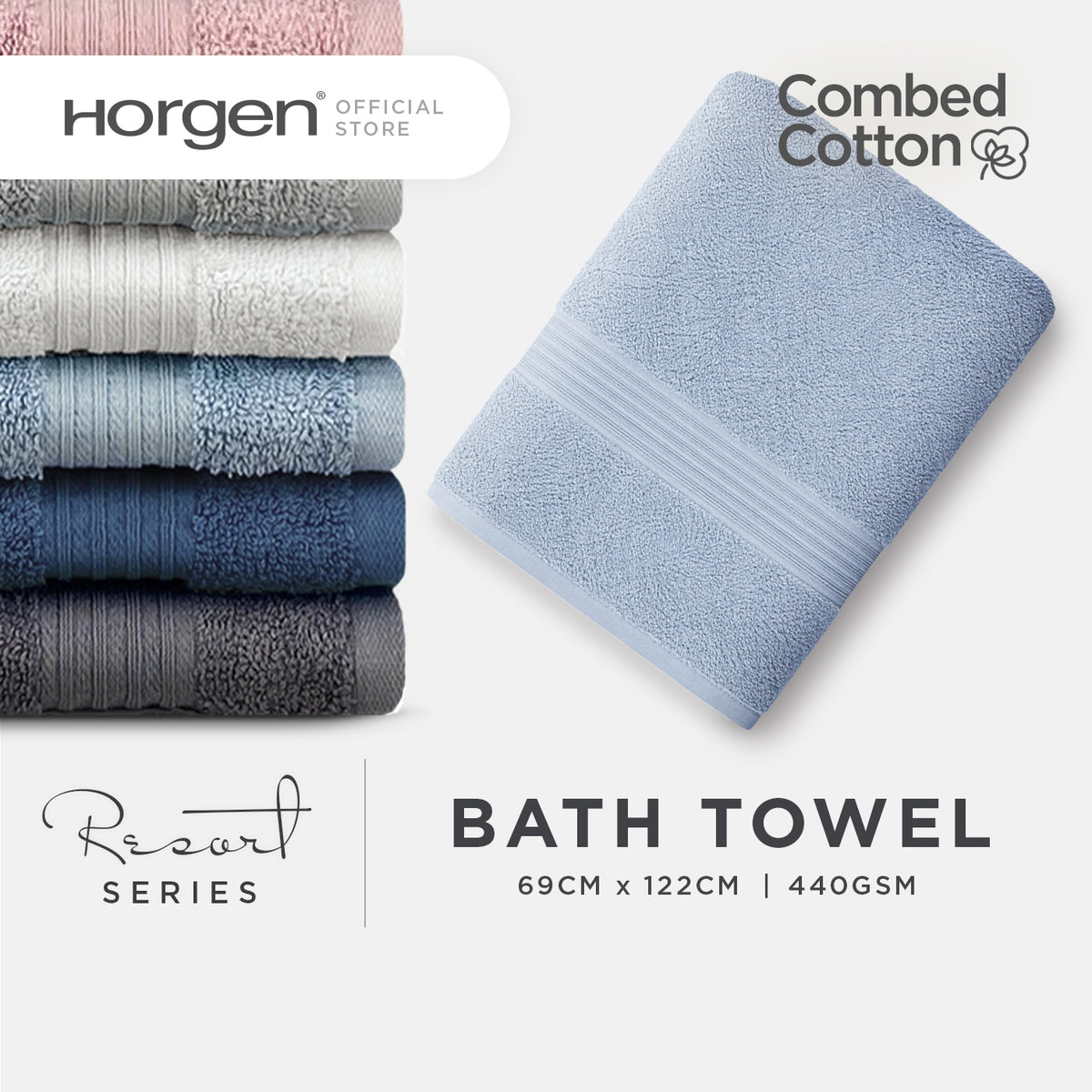 Resort Collection, Combed Cotton Bath Towels