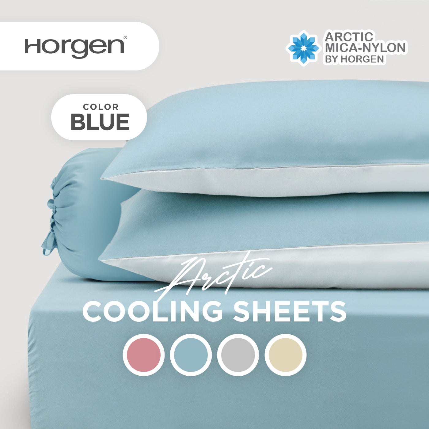 Arctic Series, Mica Nylon Duo Tone Fitted Sheet Set (Quilt Excluded)