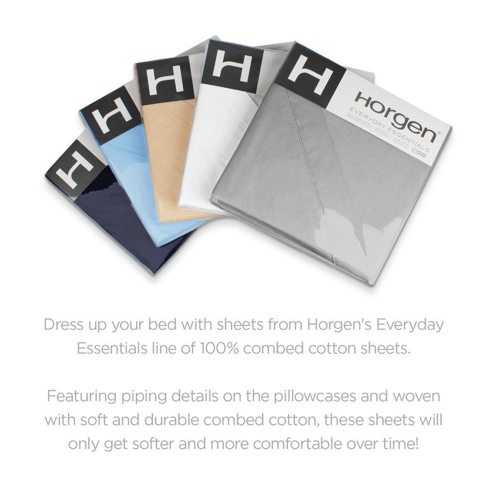 Everyday Essentials, Combed Cotton Series Fitted Sheet Set