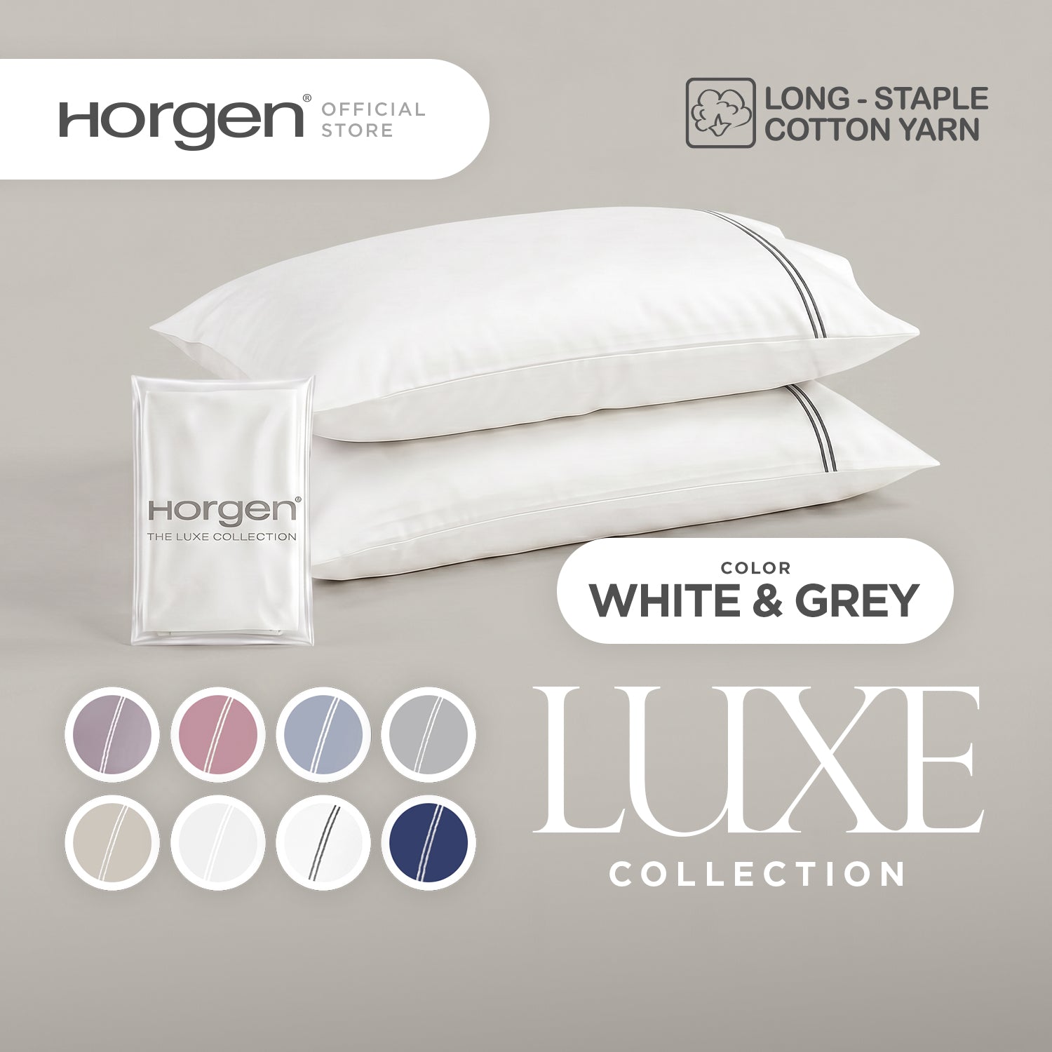 Luxe Collection, Hotel Series Egyptian Cotton Barrett Pillowcases