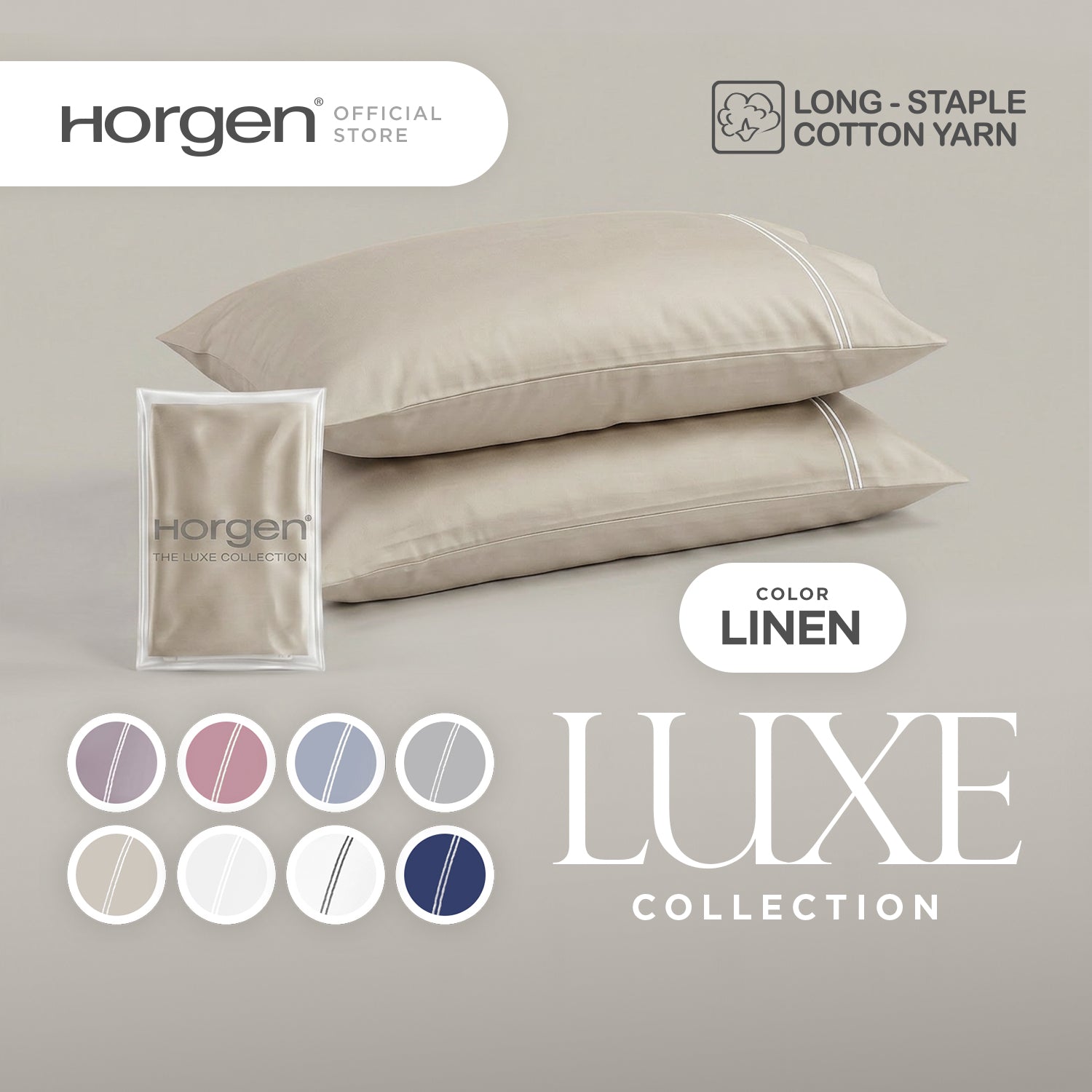 Luxe Collection, Hotel Series Egyptian Cotton Barrett Pillowcases