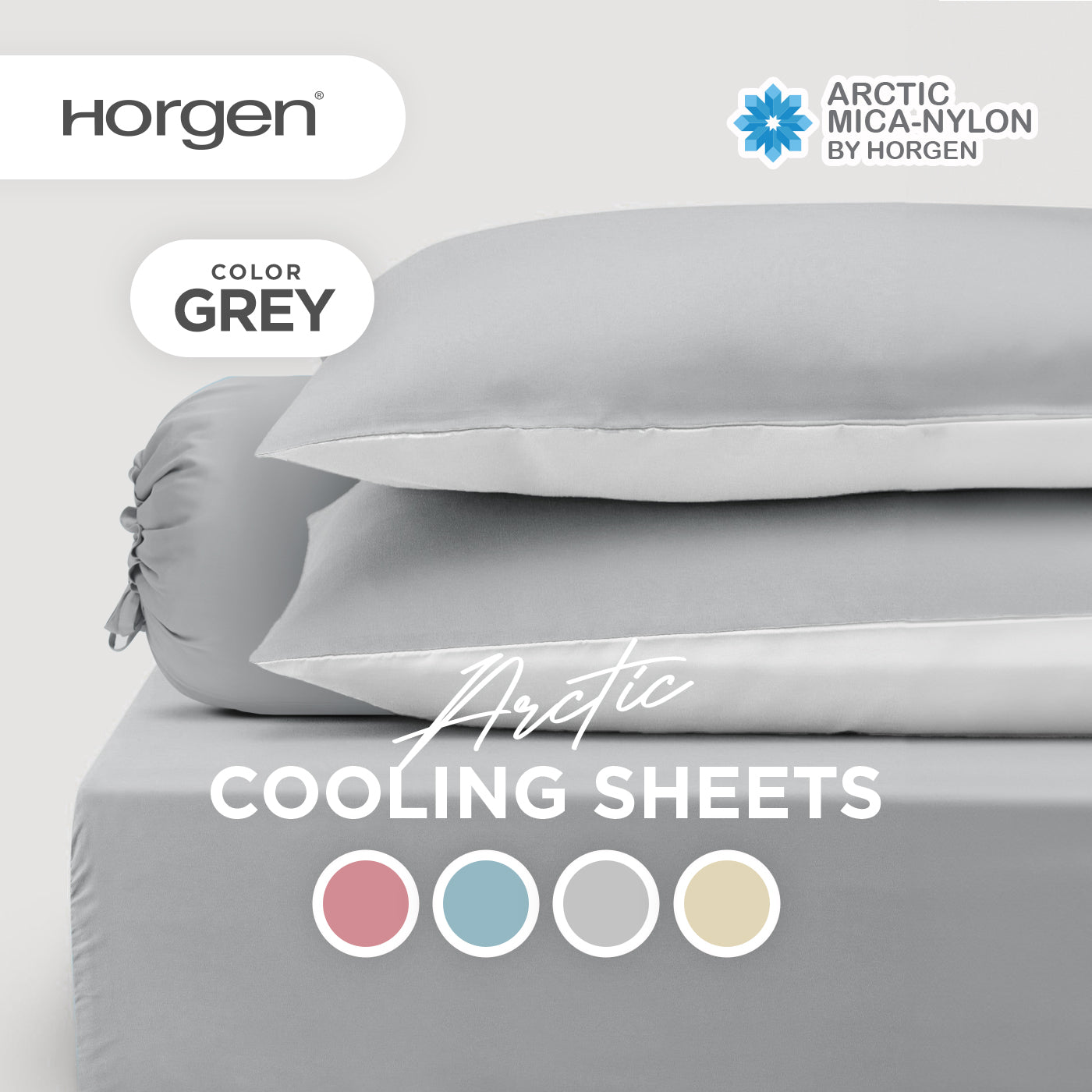 Arctic Series, Mica Nylon Duo Tone Fitted Sheet Set (Quilt Excluded)