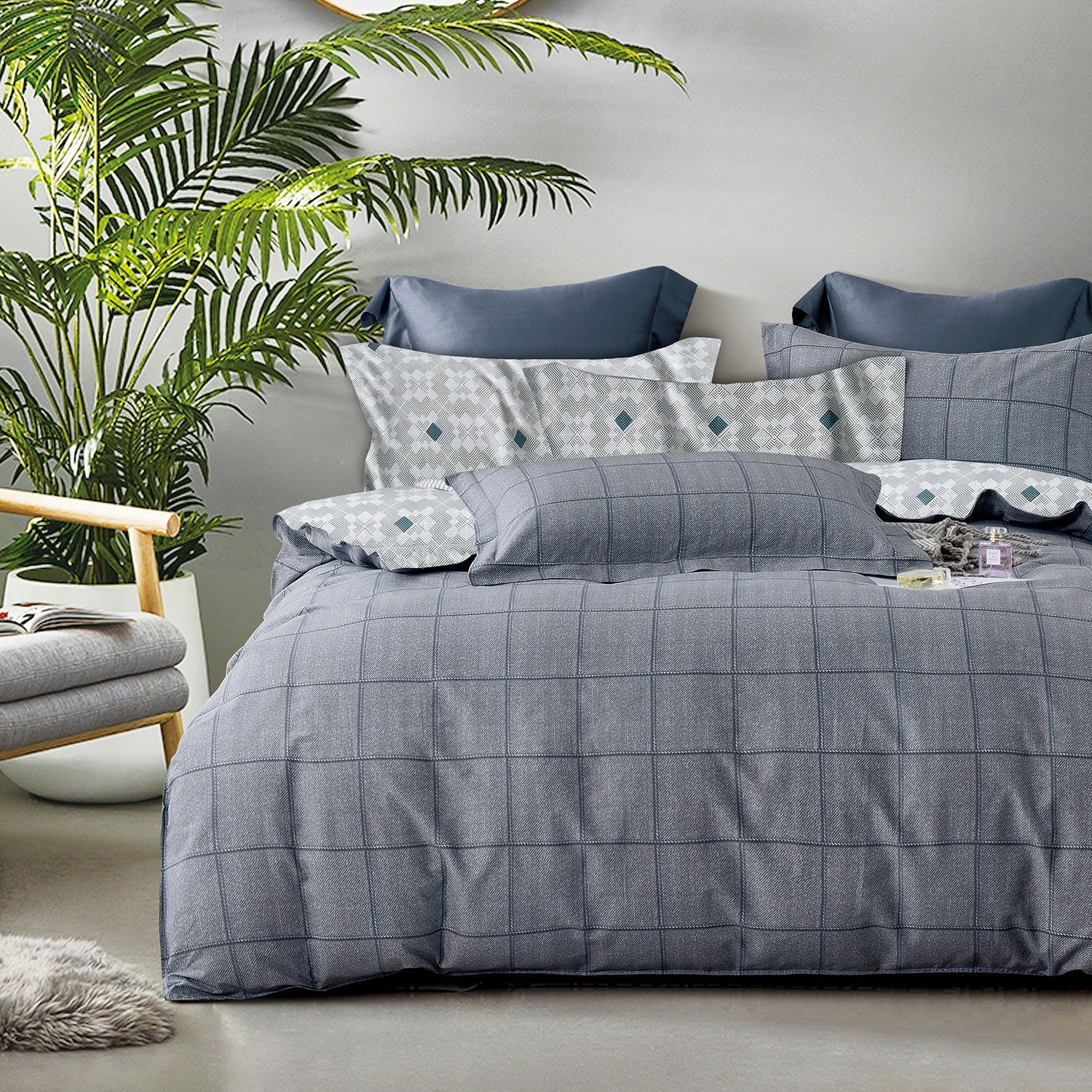 Everyday Impressions, Combed Cotton Fitted Sheet Set (Quilt Cover Excluded)