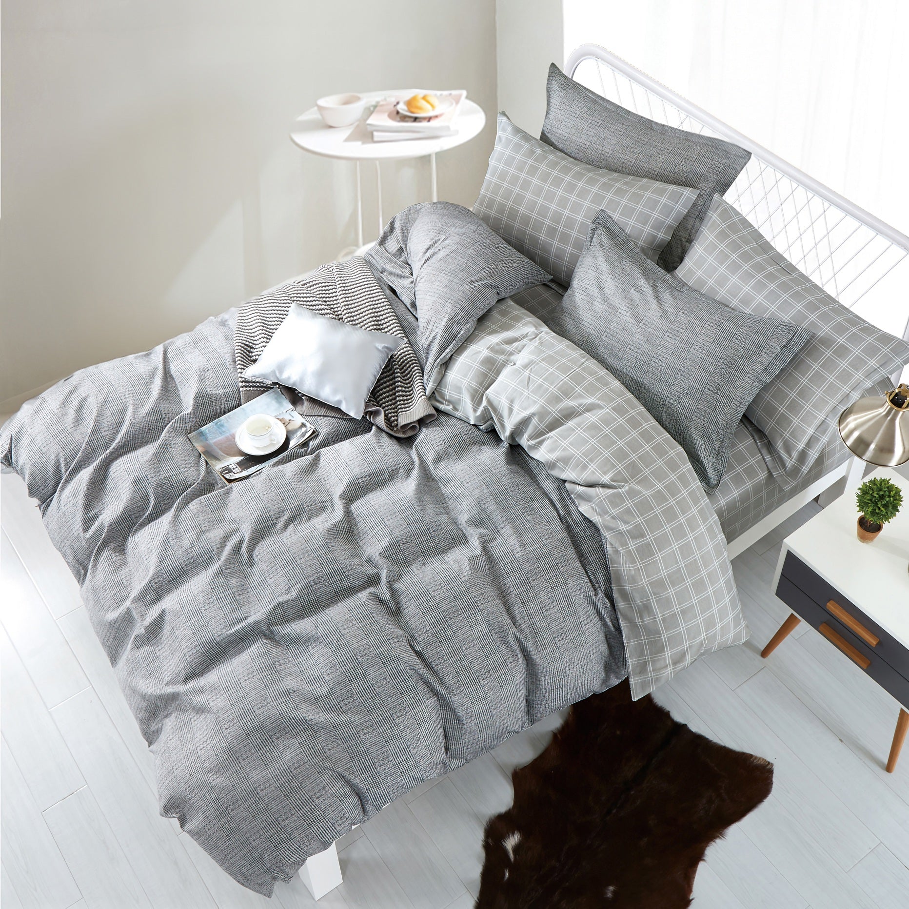 Everyday Impressions, Combed Cotton Fitted Sheet Set (Quilt Cover Excluded)