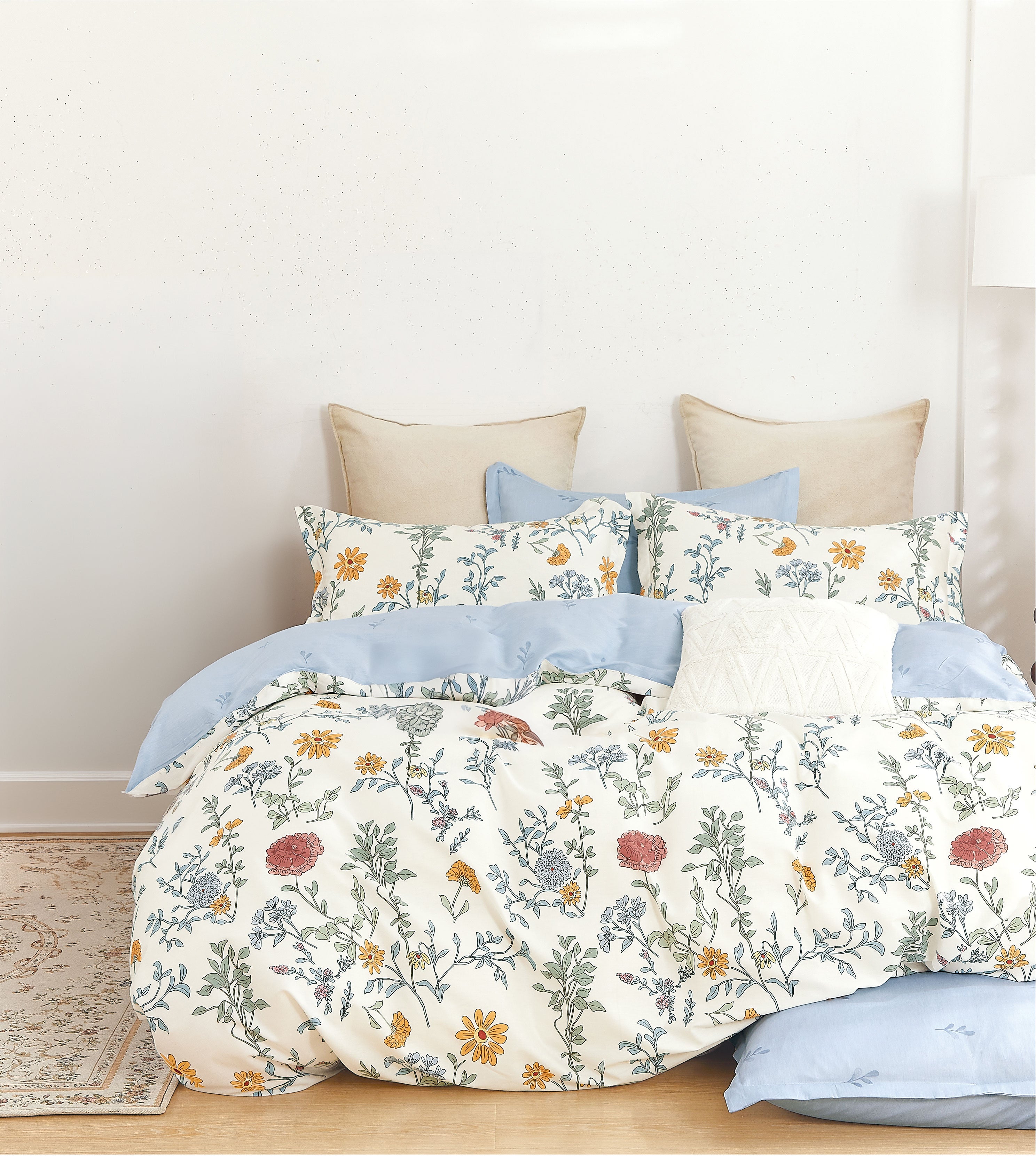 Everyday Impressions, Combed Cotton Fitted Sheet Set (Quilt Cover Excluded)