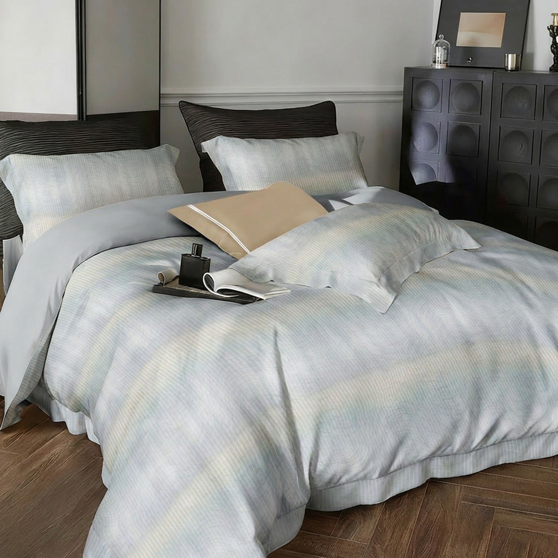 Silky Soft Series, Lyocell Prints Fitted Sheet Set (Quilt Cover Excluded)