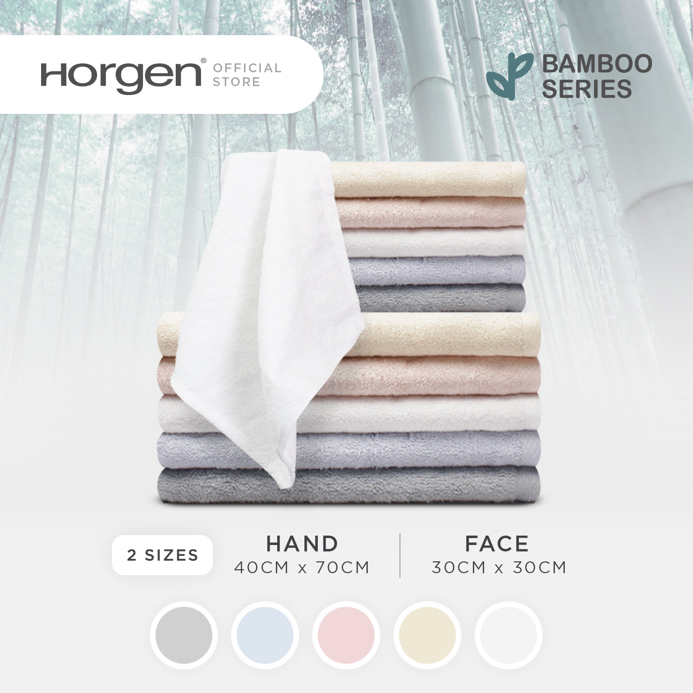 Bamboo Collection, Face Towels (1 For 1 Deal)