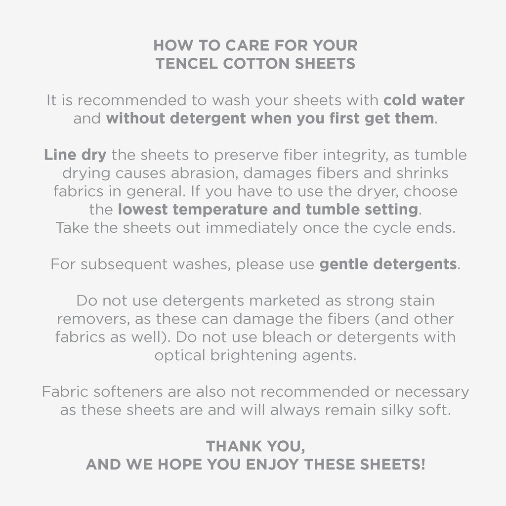 Silky Soft Series, TENCEL™ Cotton Andrea Series Fitted Sheet Set (Quilt Cover Excluded)